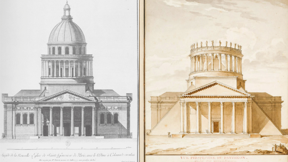 Architectural Embodiment of the Ancient Regime and its Revolutionary Transformation (G. Soufflot, 1758; Ch. De Wailly, 1794)