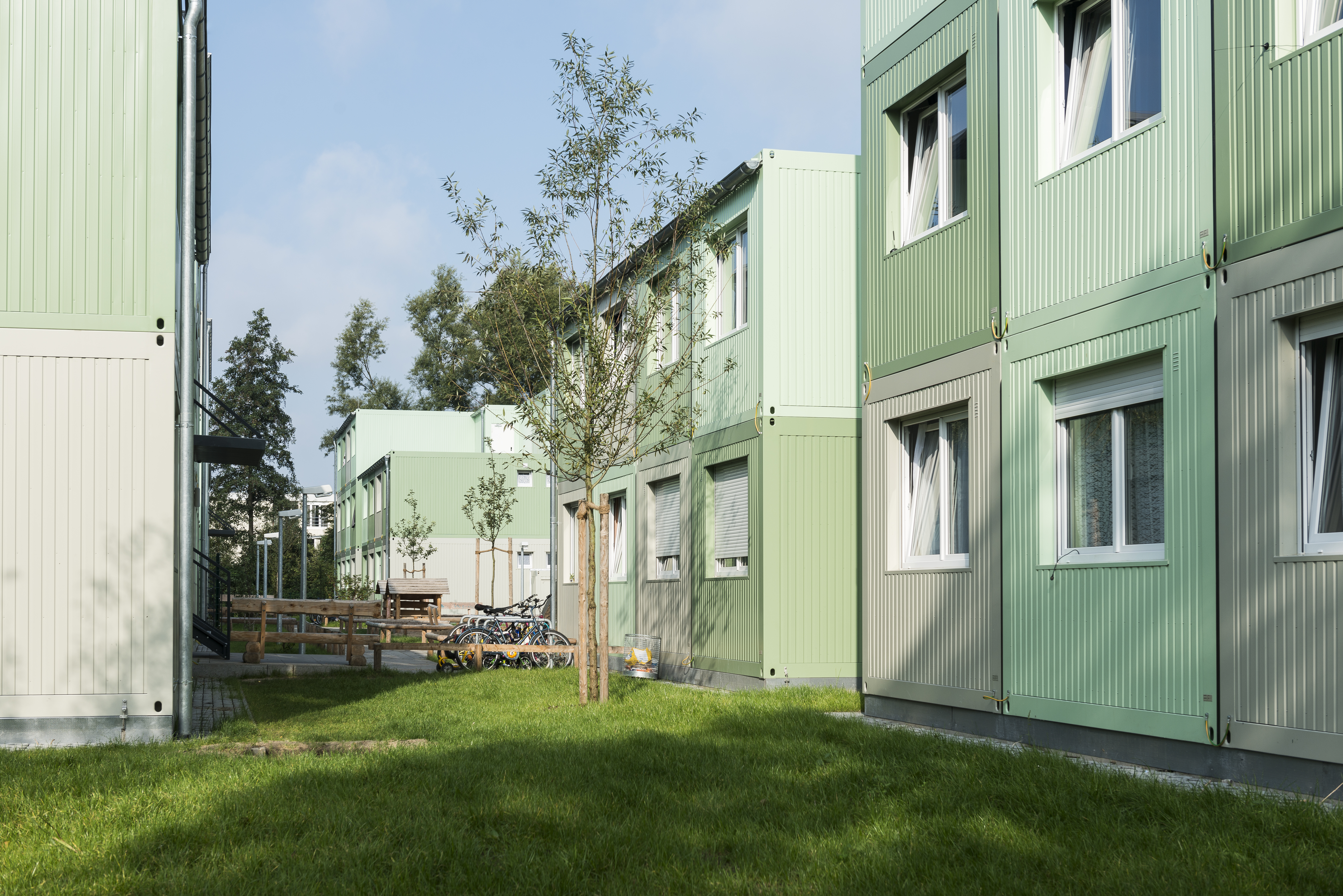 Bytové domy pre imigrantov Hamburg, Nemecko