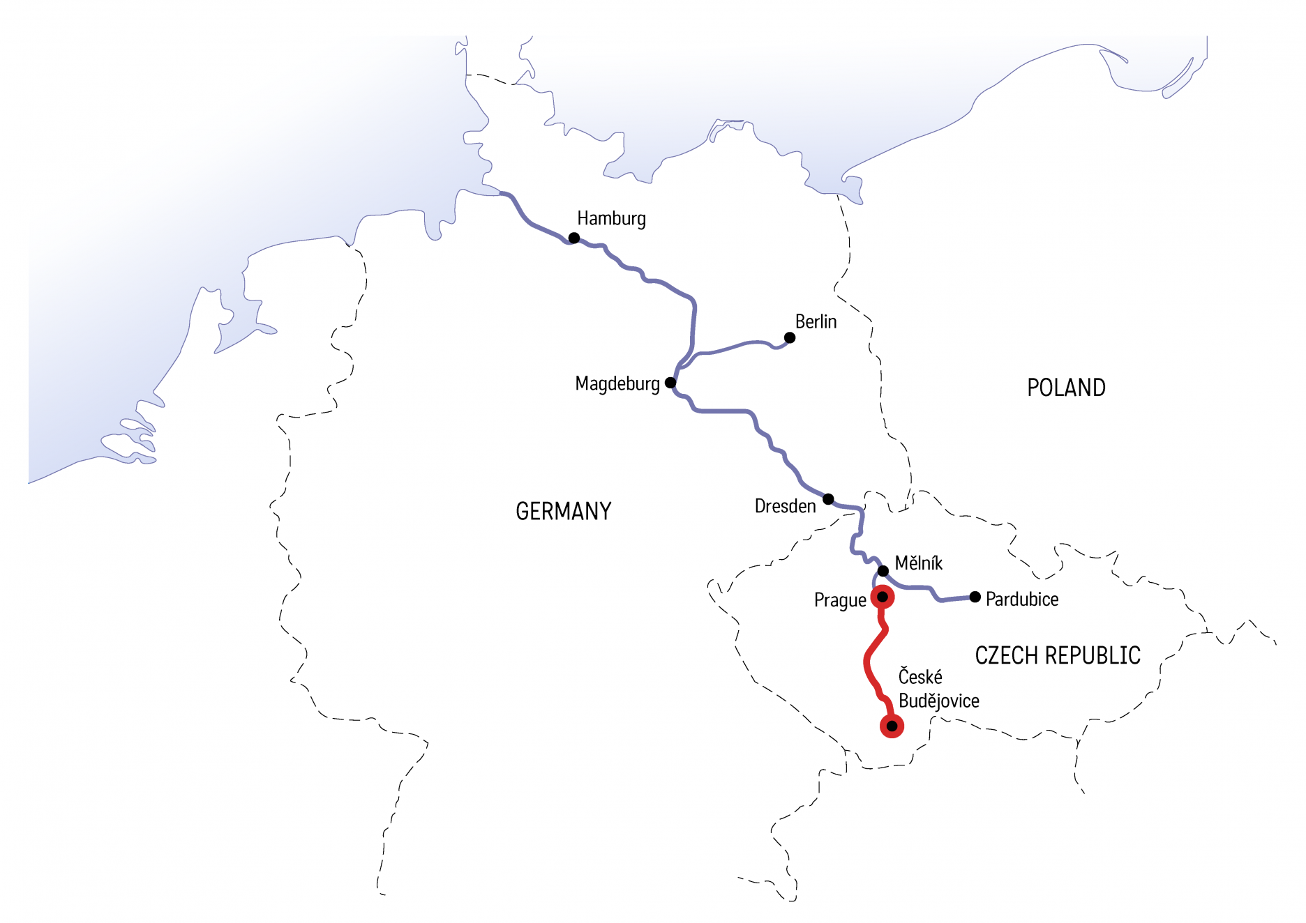 Vltavská vodná cesta - širšie vzťahy