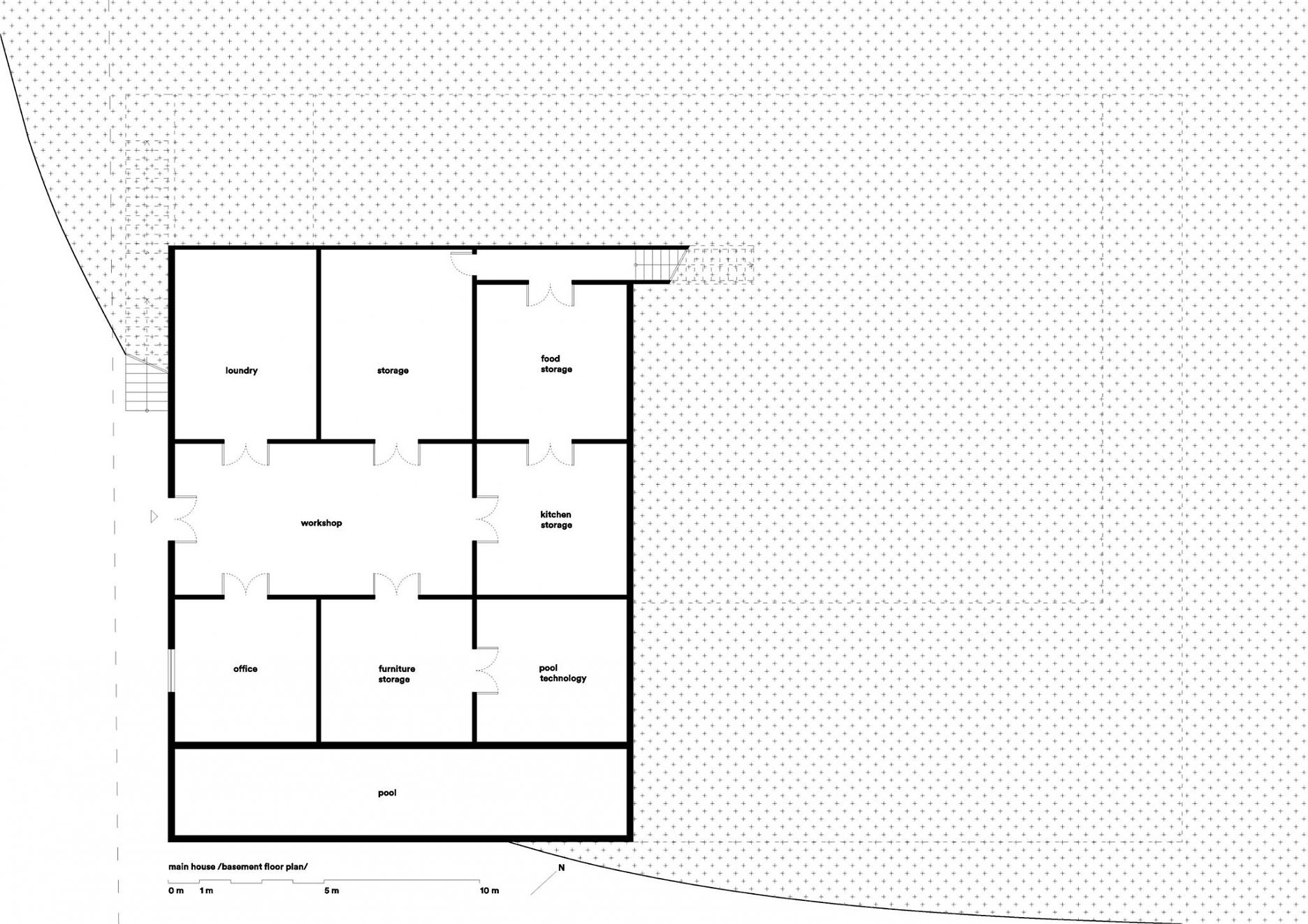 Main house - basement floor plan