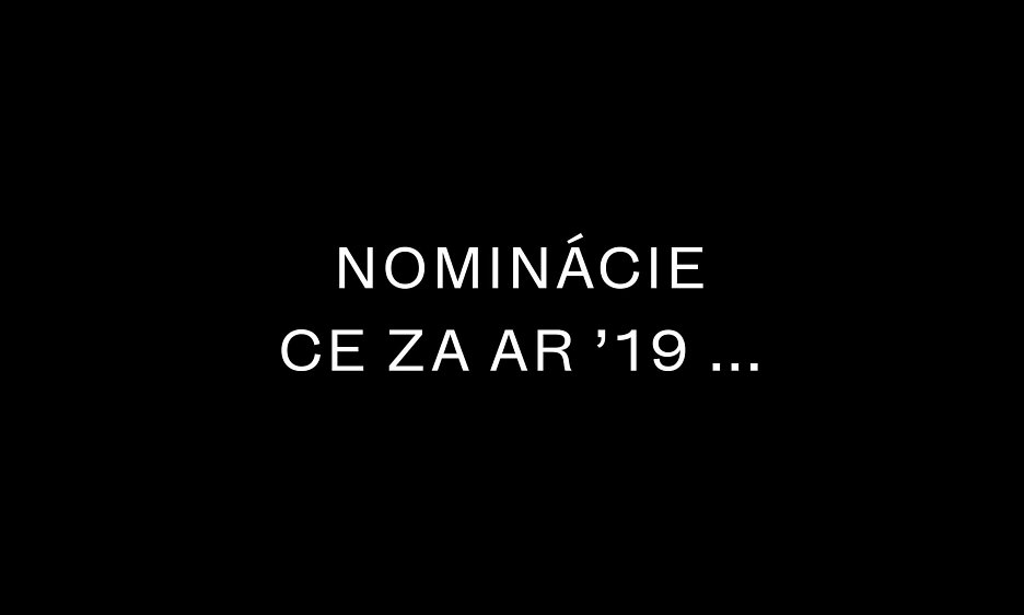 CE∙ZA∙AR  2019 - nominácie