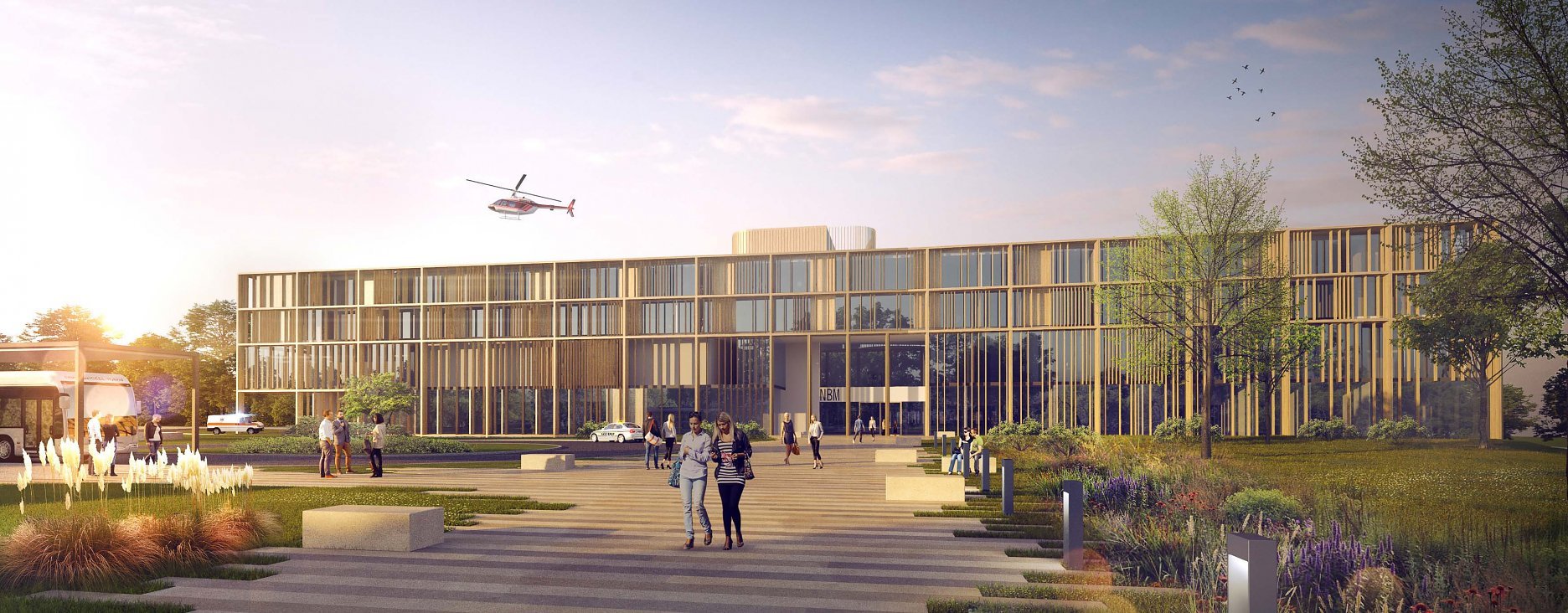 Nemocnica budúcnosti Martin - vizualizácia víťazného súťažného návrhu ateliéru Pantograph