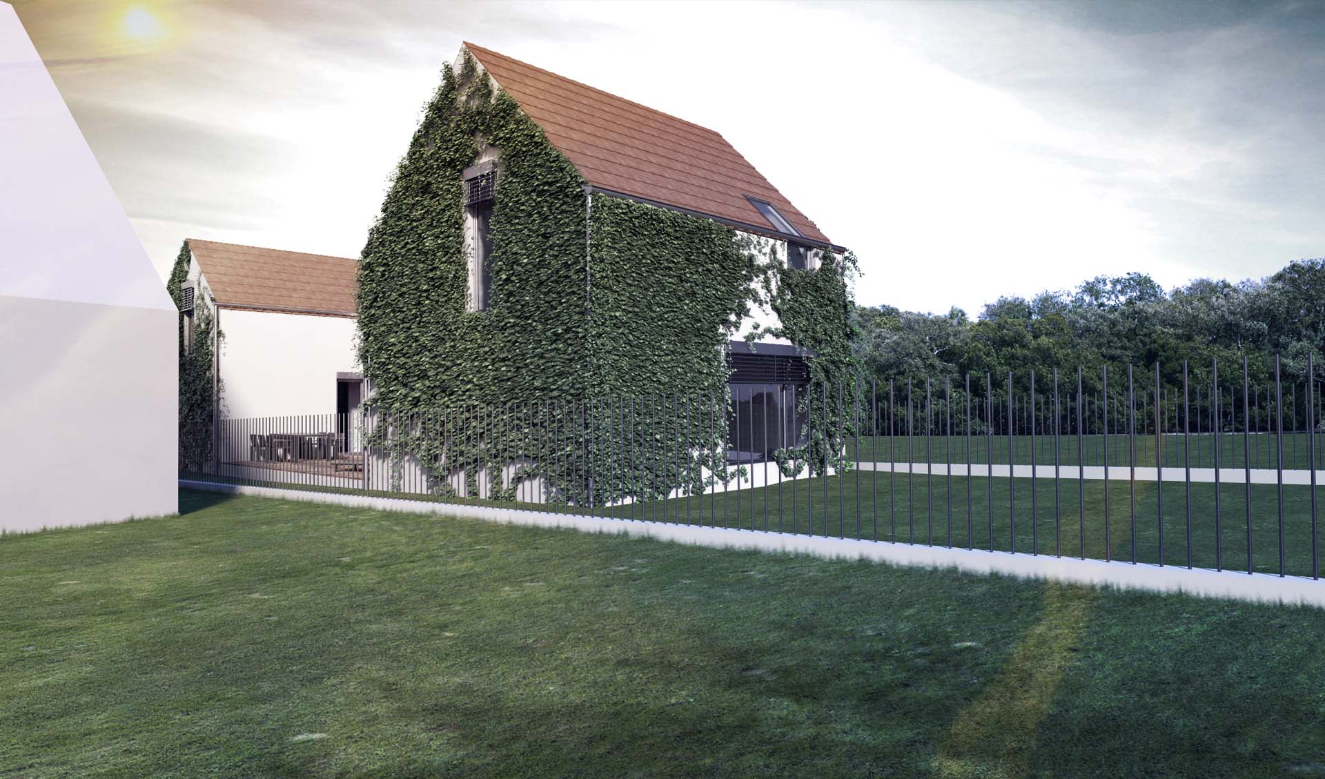 Zadný dvor - vizualizácia