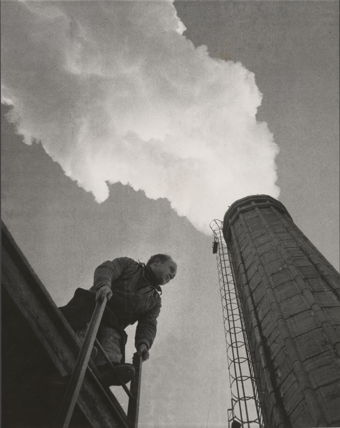 François Kollar: Poliet & Chausson, Gargenville. 1957 – 1958. Čiernobiela fotografia, 29,7 x 21,6 cm. Dar Françoisa Kollara, Médiathèque de l‘architecture et du patrimoine