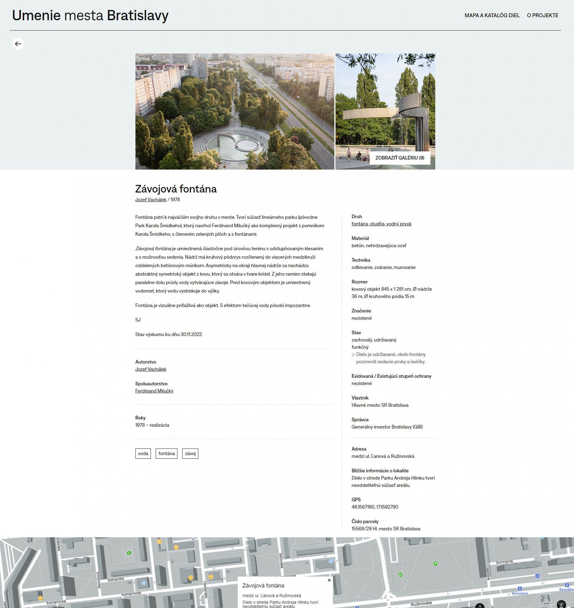 Vizuál webstránky Umenie mesta