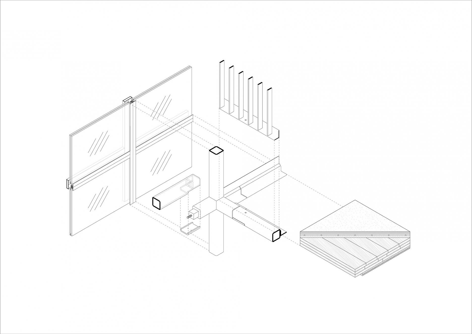 Detail styku konštrukcií