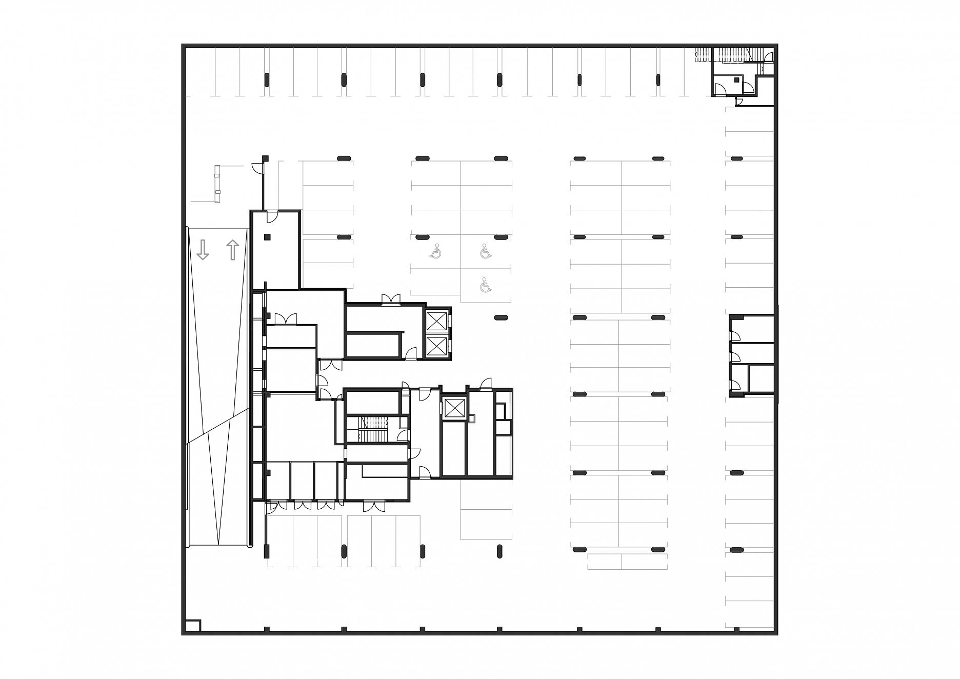 Pôdorys typického podzemného podlažia