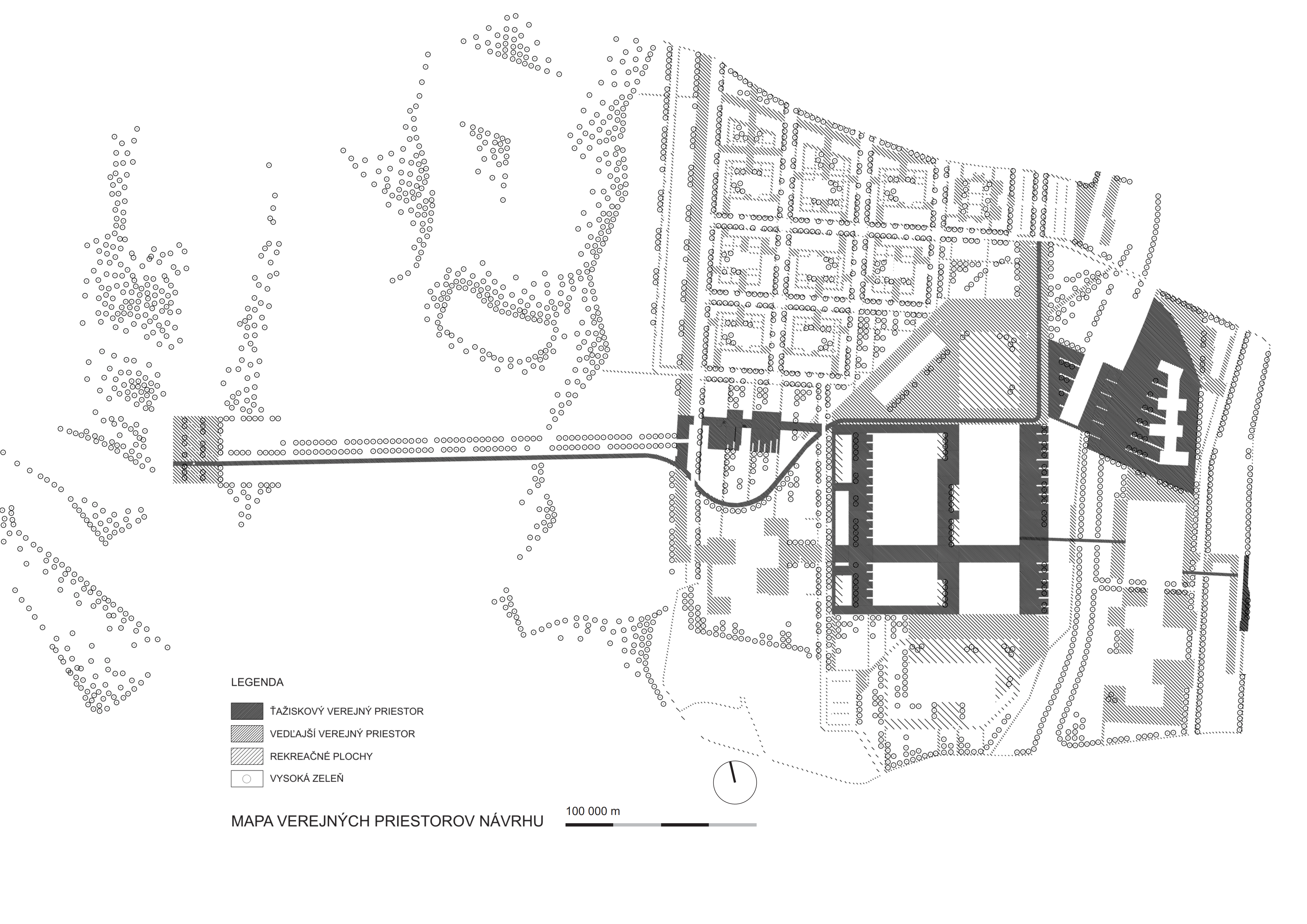 Mapa verejných priestorov návrhu