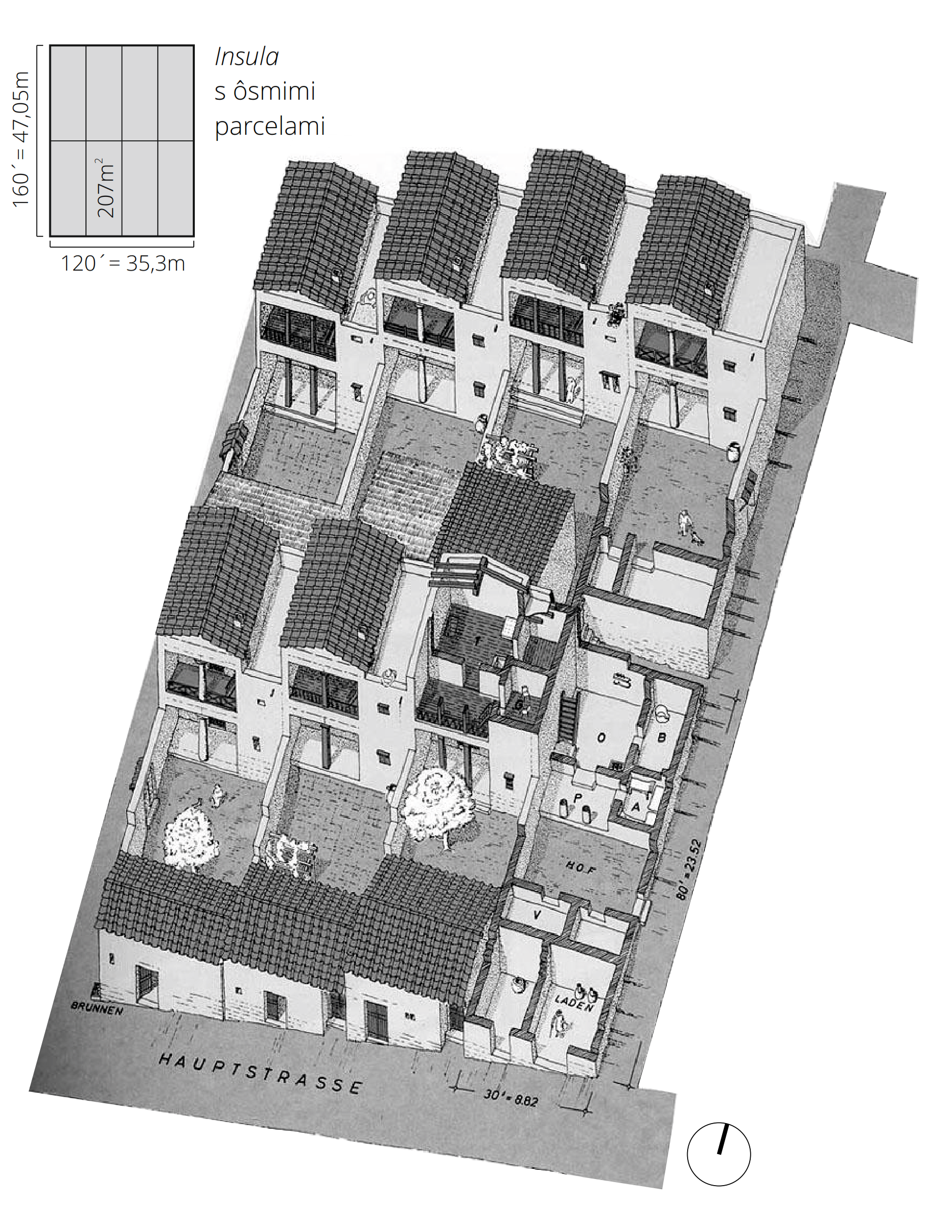 Priene – koncepcia zástavby (okolo 350 pred n. l.)