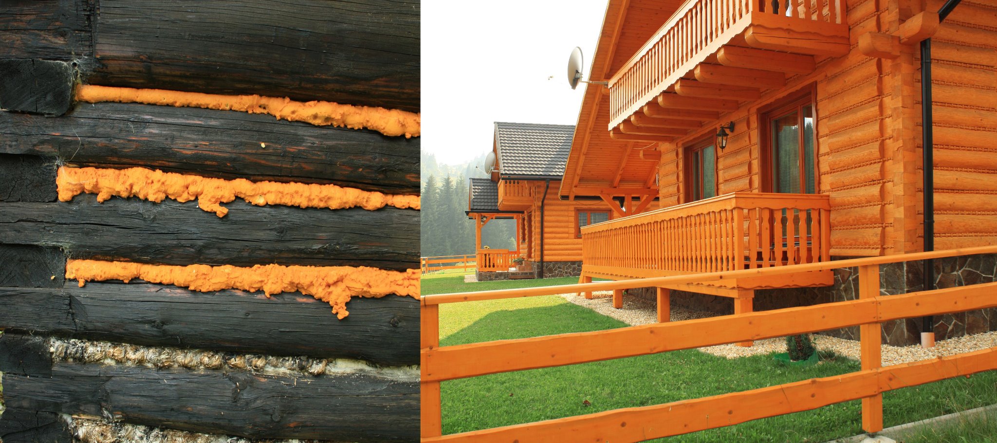 Špárovanie PUR-penou, "kanadské" lakované zruby na Kysuciach? / Oščadnica / 2010 / 

PARADOX: Kvalitný materiál je často spojený s úpadkovou architektúrou a naopak, kvalitná architektúra je často doplňovaná nevhodnými materiálmi ako sú plastové okná alebo špárovanie PUR-penou
