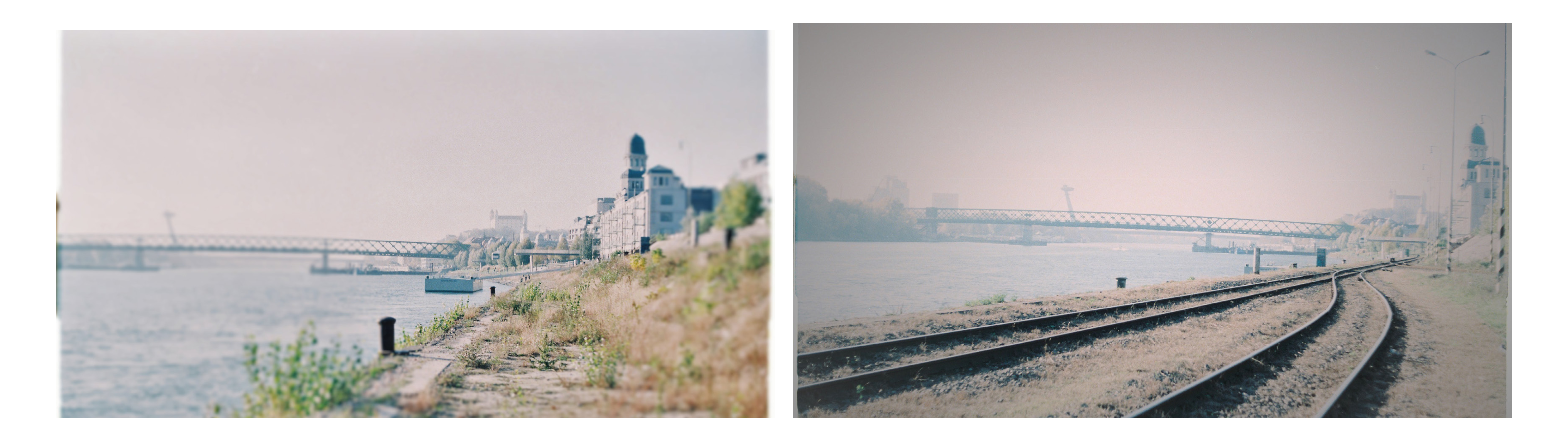 ČO: výhľad, vizuálny kontakt, dotyk s riekou aj na mestskej strane KDE: pokračovanie mestského nábrežia (vľavo). ČO:  „keeping the memory of space“, industriál, spojitosť v úrovni promenády, oživenie promenády. KDE: pokračovanie mestskej promenády (vpravo)