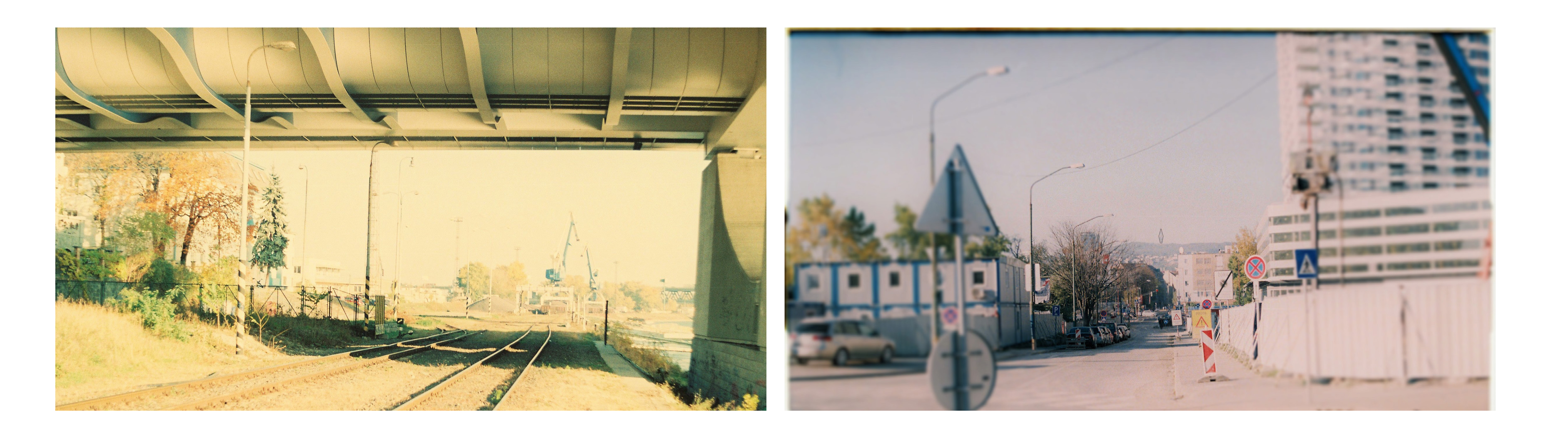 ČO: podmostový priestor ako vstup do iného územia, industrial regeneration. KDE: rozhranie nové mesto / „Hafen city“ (vľavo)  ČO: ulica vychádzajúca z mestskej štruktúry, výhľad na Kamzík ako orientačný bod, spojenie rieka- kopec. KDE: mestská ulica (vpravo)