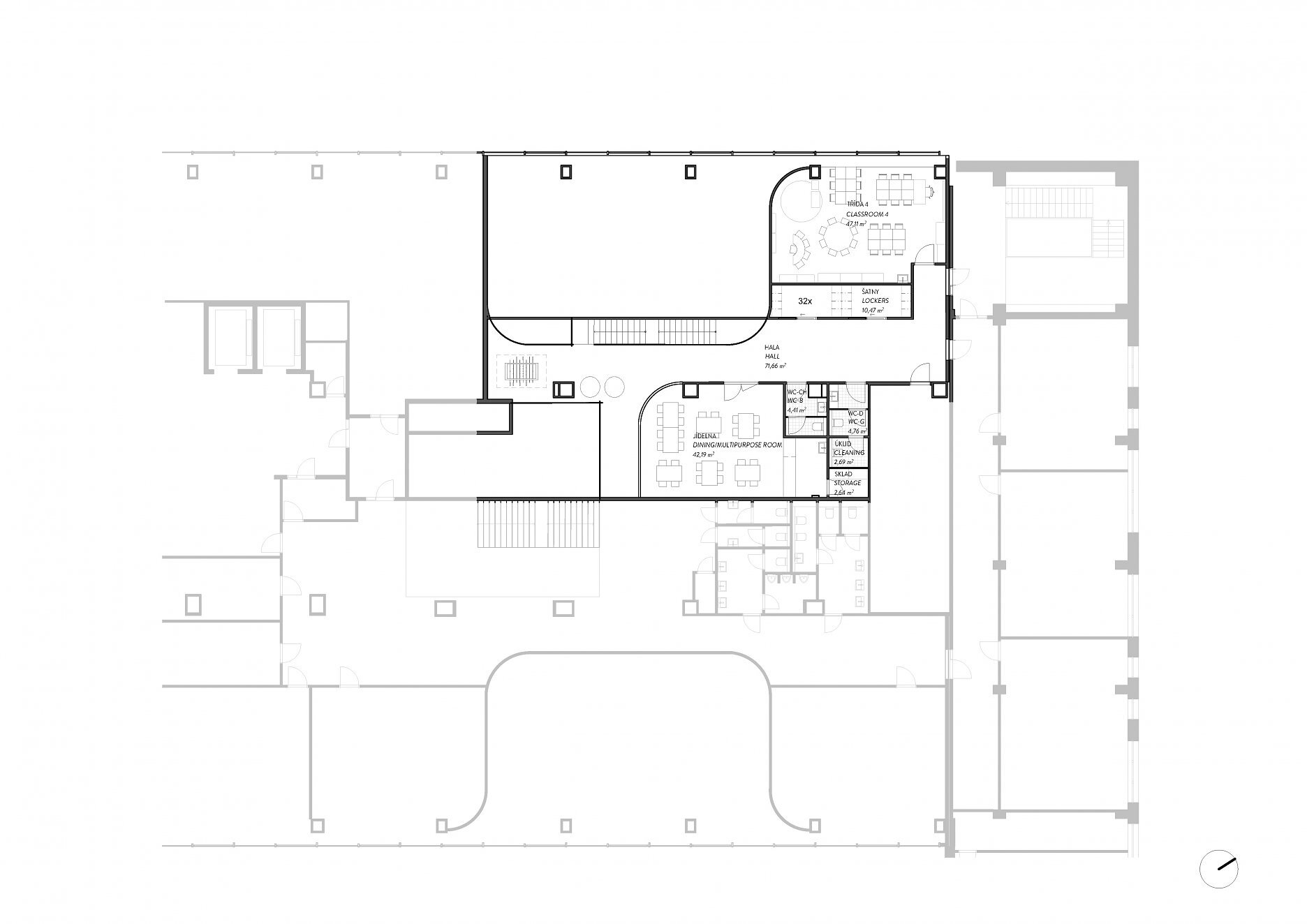 Brno - pôdorys prízemia