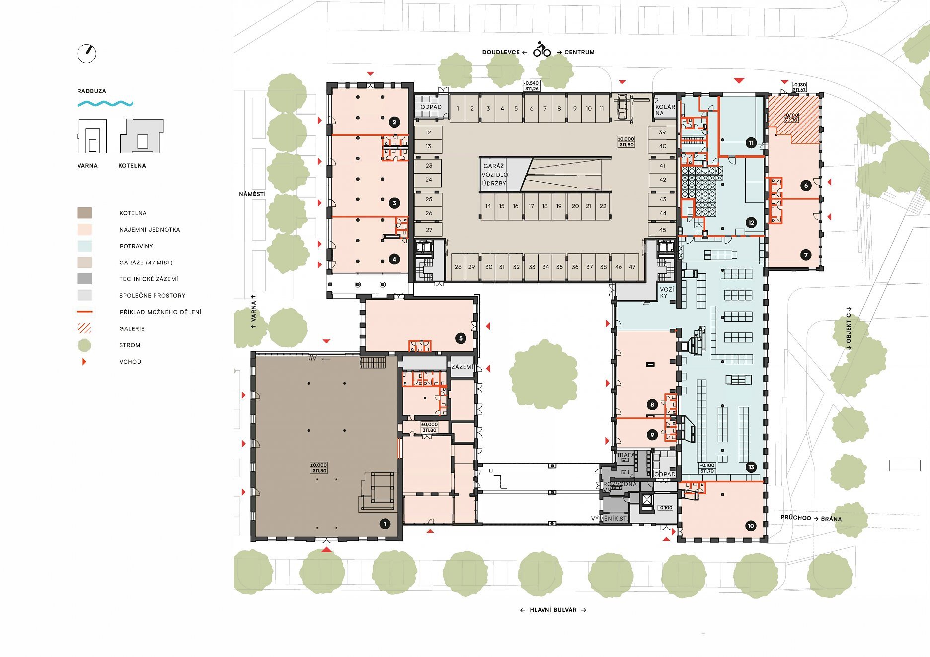 Kotolňa - pôdorys 1. NP