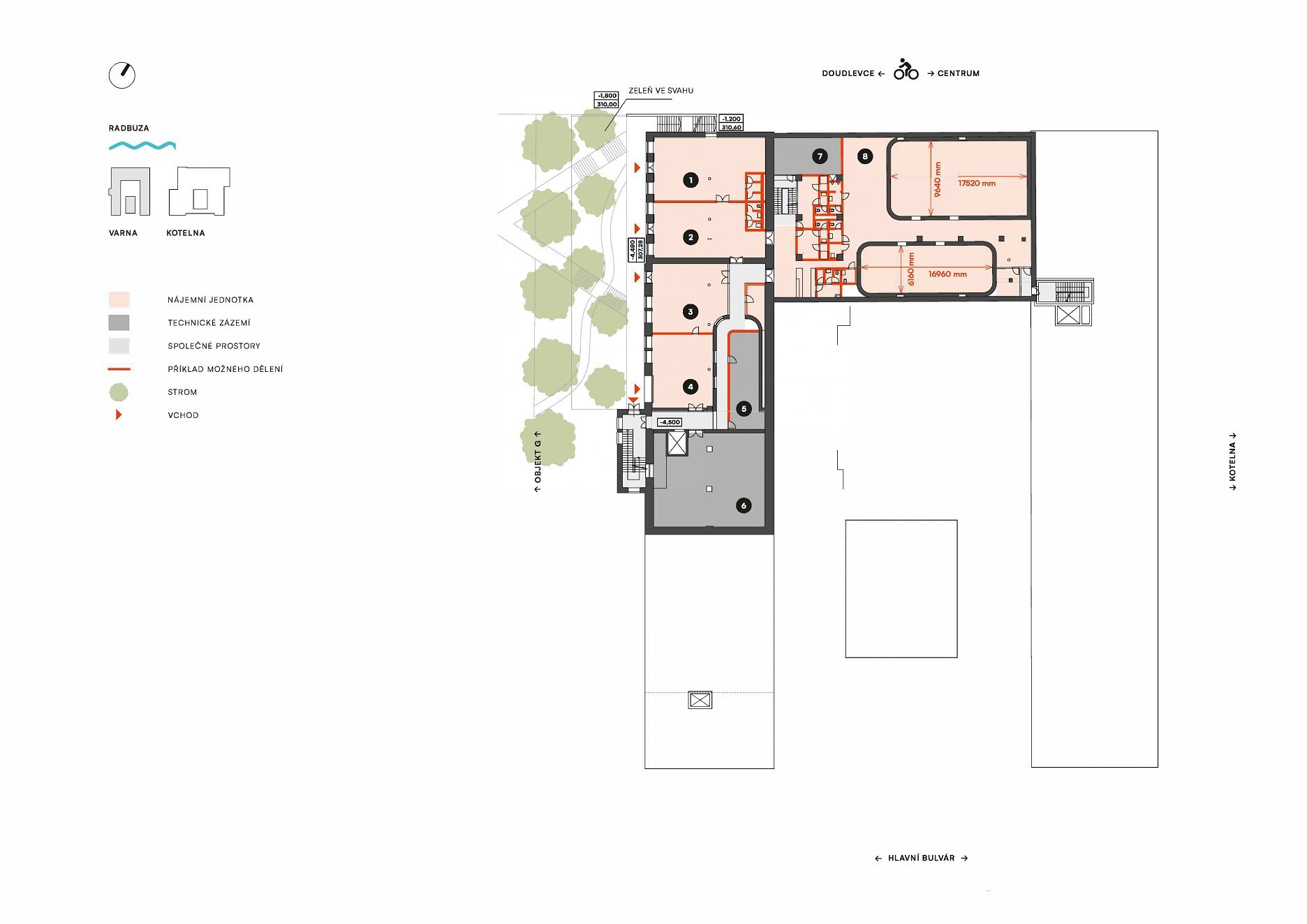 Varňa - pôdorys 1. PP