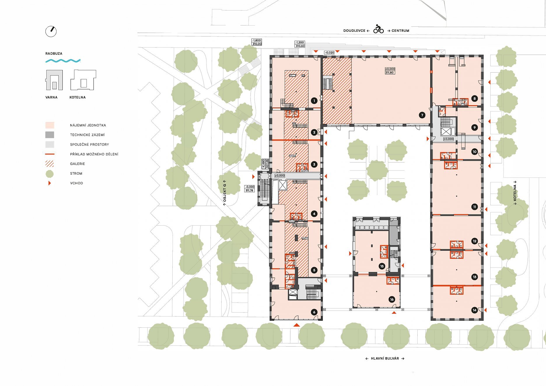 Varňa - pôdorys 1. NP