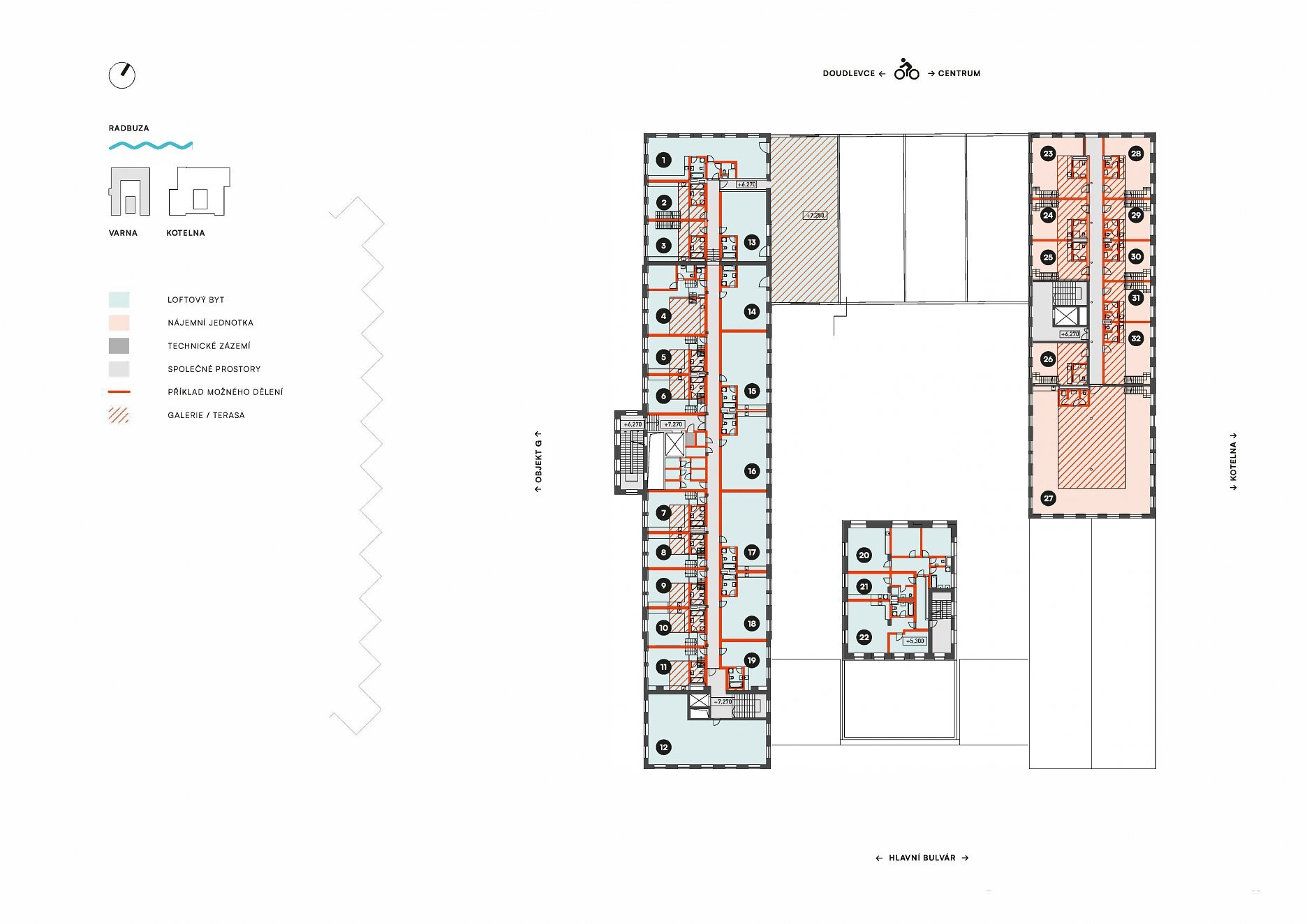 Varňa - pôdorys 2. NP