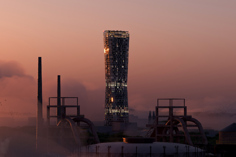 Ateliér Chybík + Krištof predstavil návrh 235 metrovej veže Ostrava Tower, ktorá sa stane najvyššou budovou v ČR