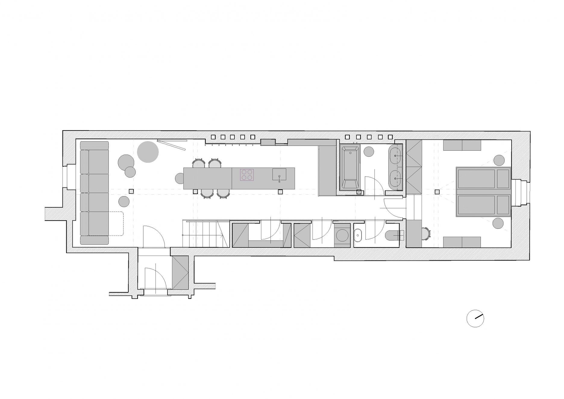 Pôdorys - spodná úroveň
