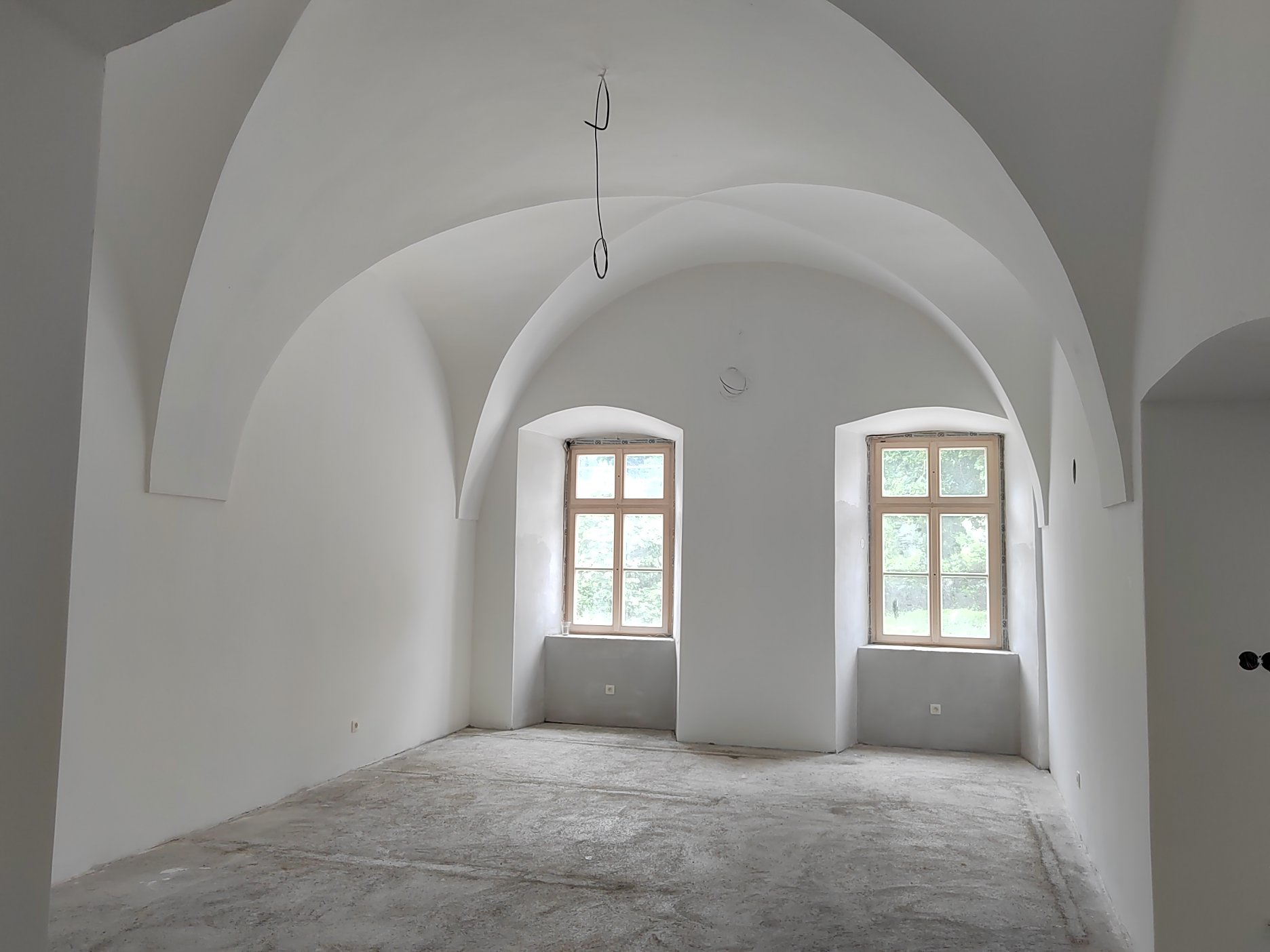 Opravené štuky - súčasný stav