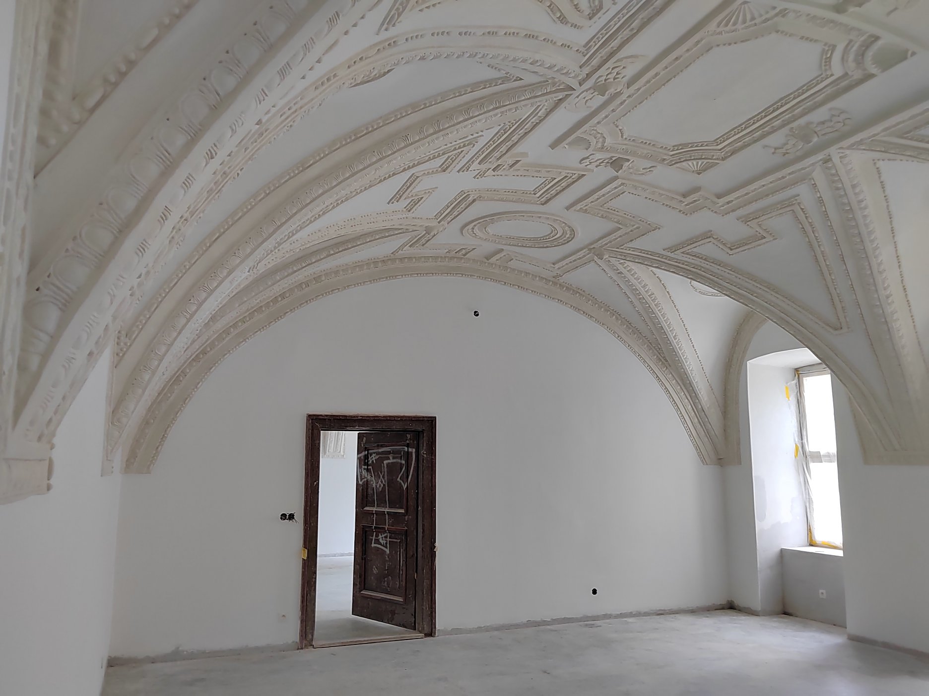 Opravené štuky - súčasný stav