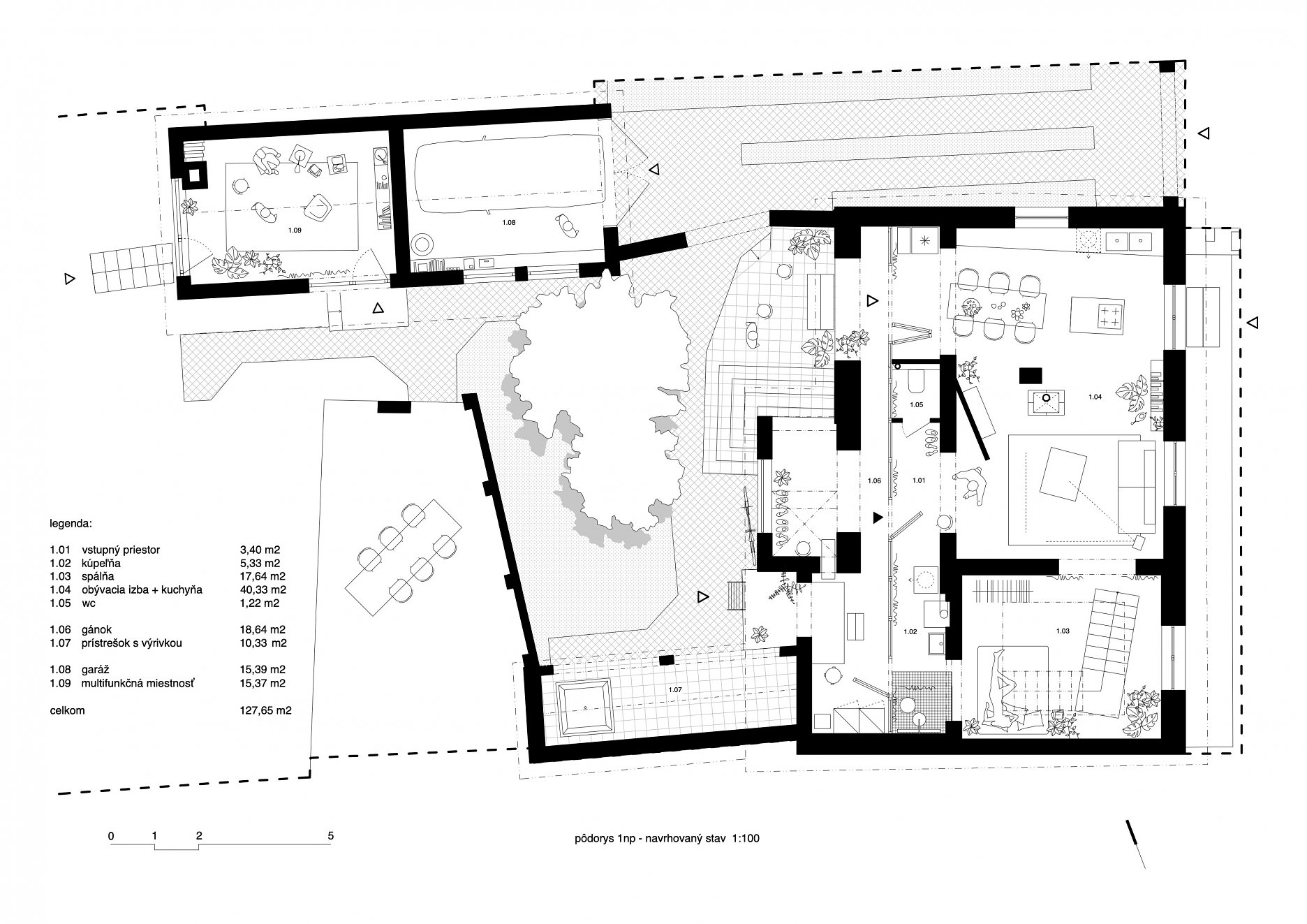 Navrhovaný stav - 1. NP