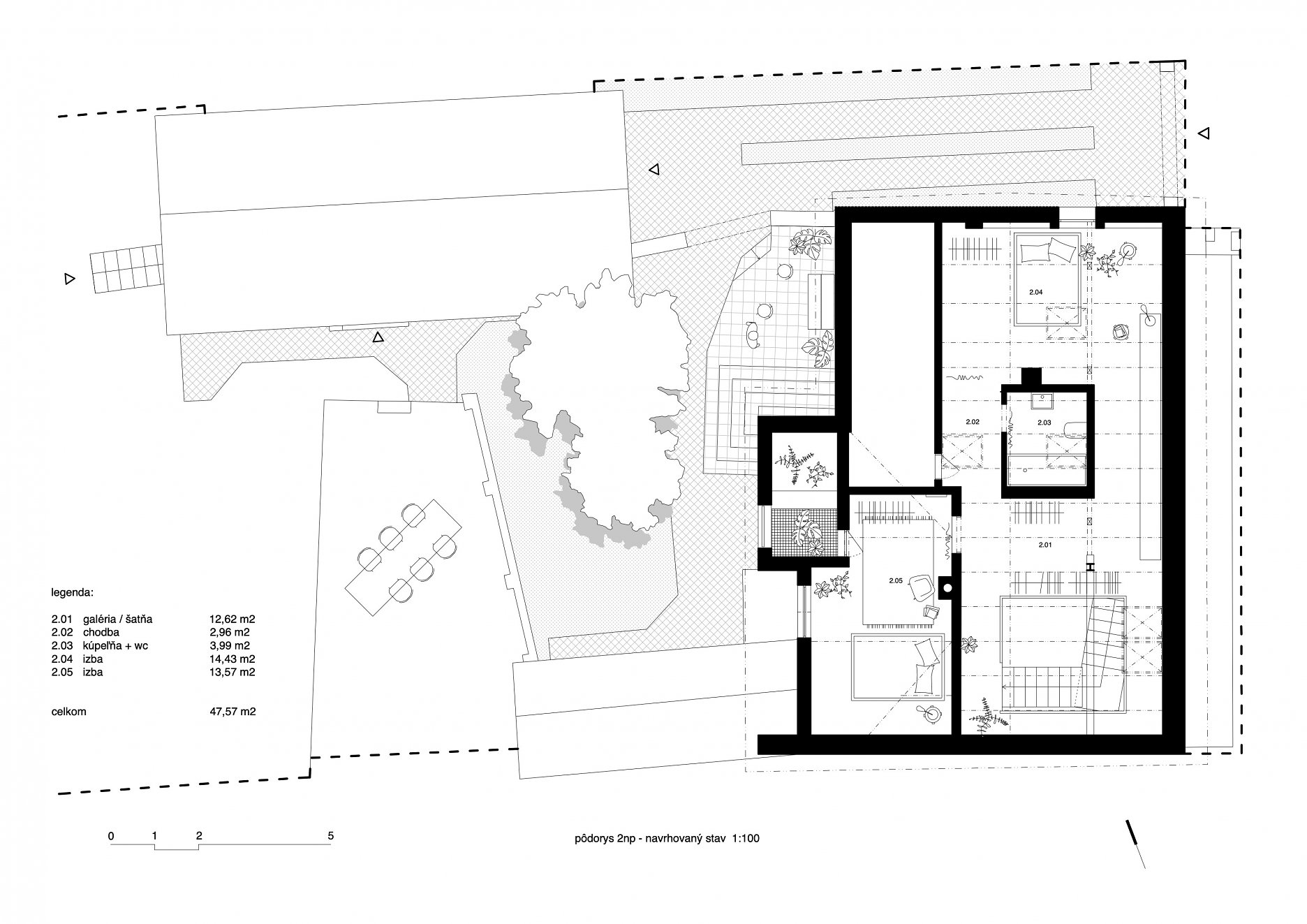 Navrhovaný stav - 2. NP