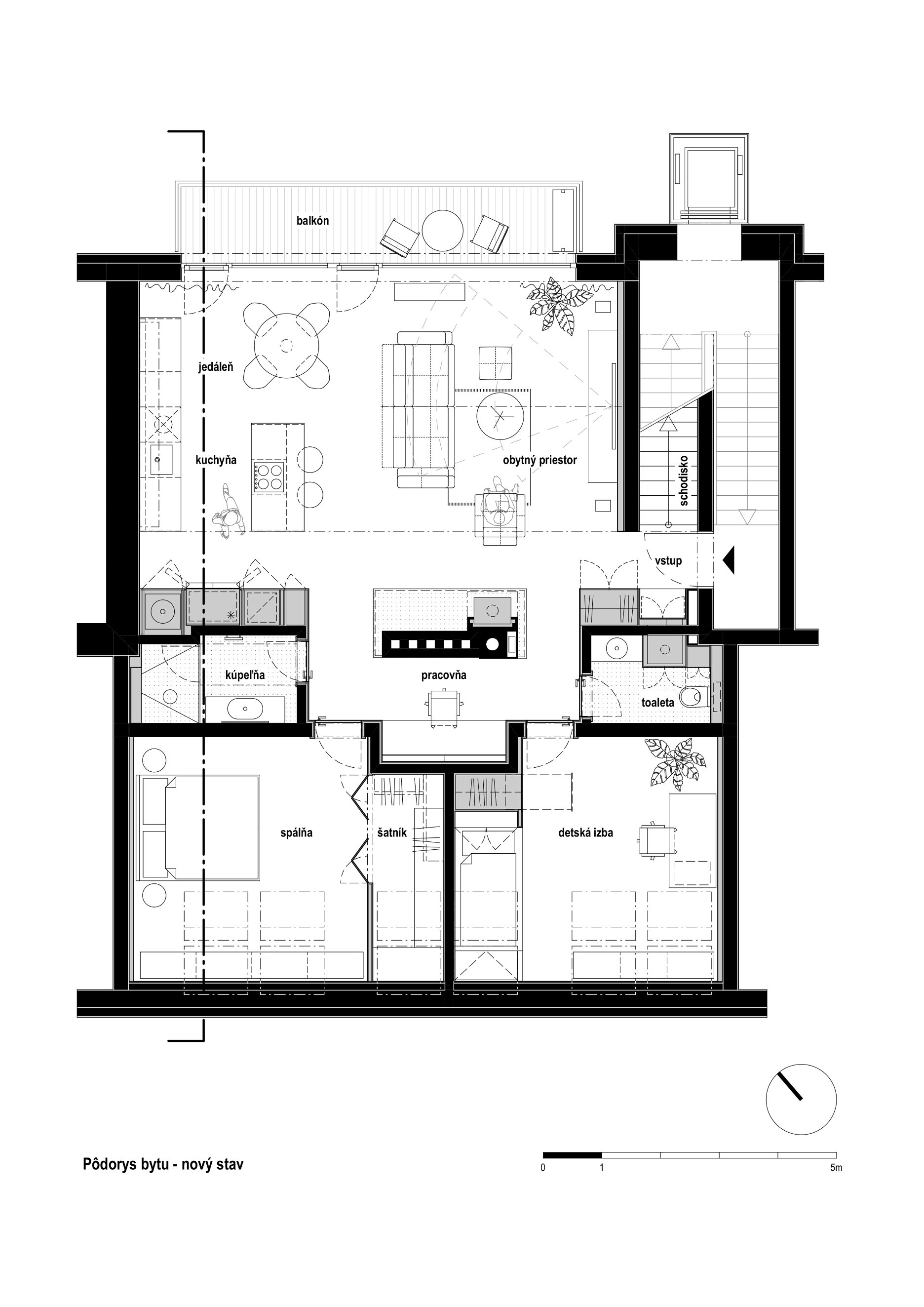 Pôdorys bytu - nový stav