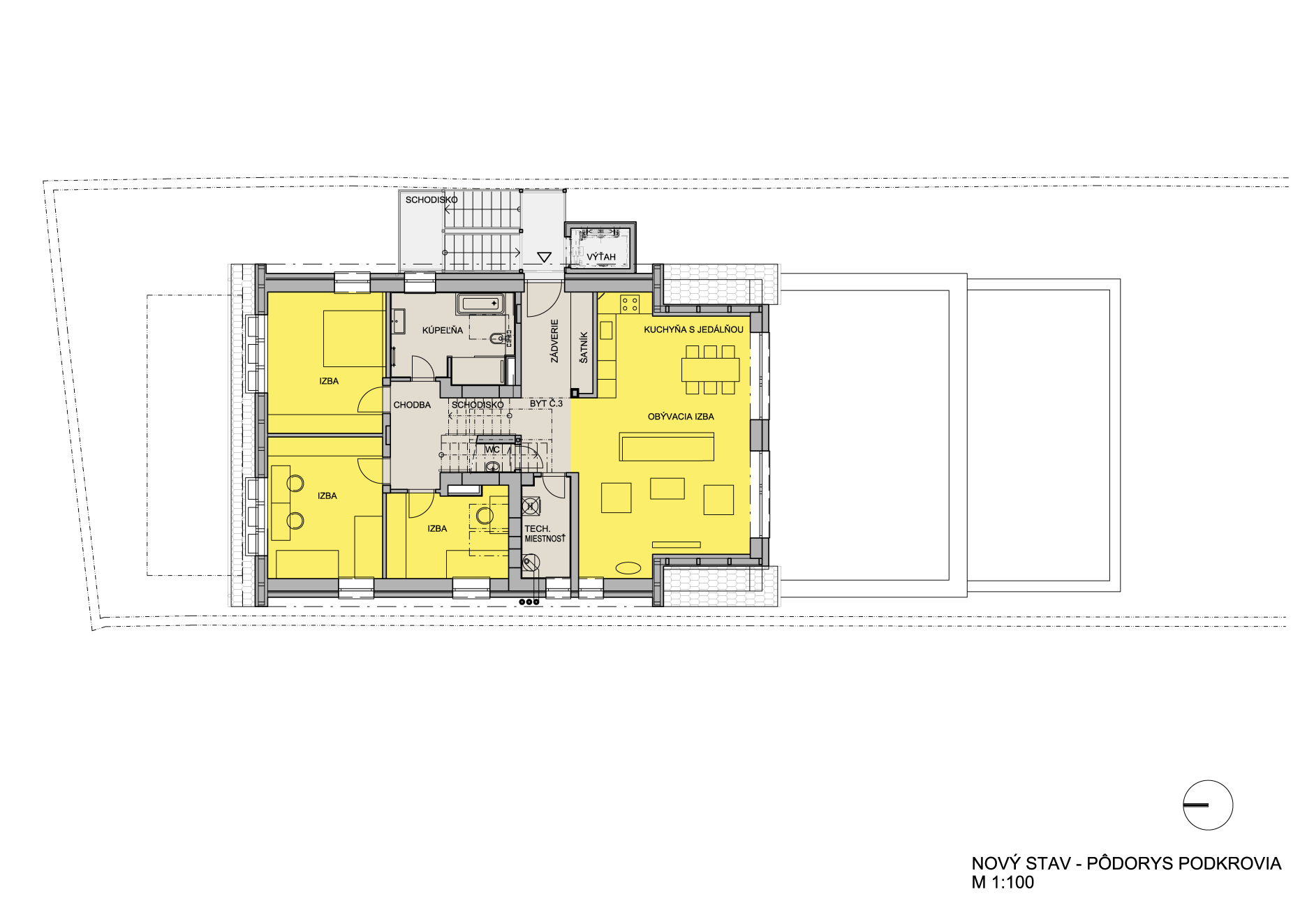 Pôdorys 2. NP - nový stav