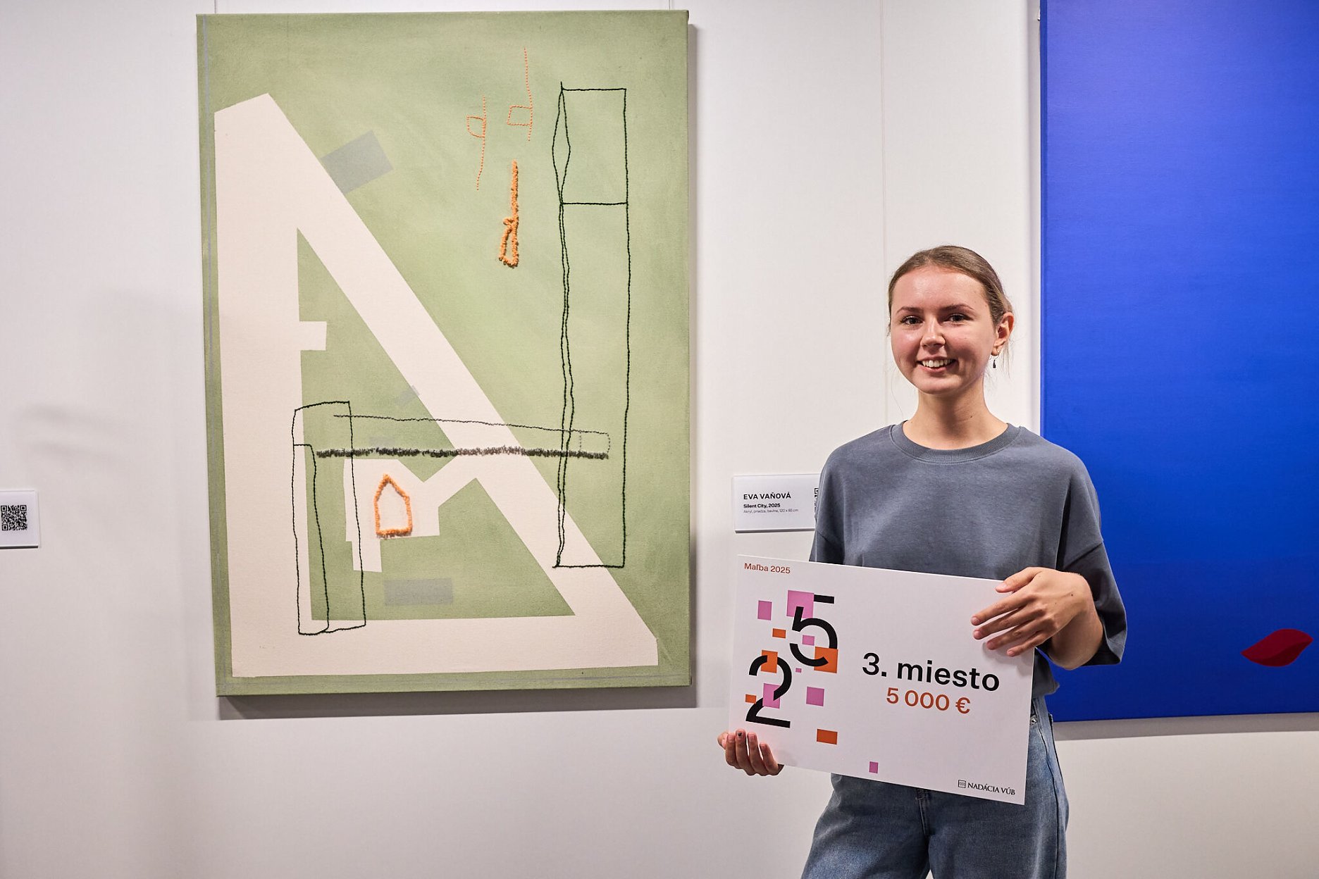 Eva Vaňová pri preberaní ceny