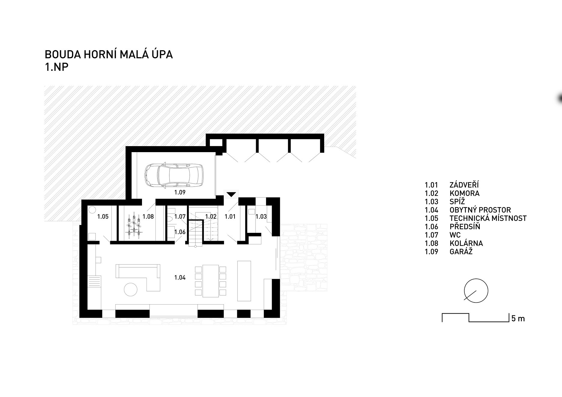 Pôdorys 1. NP