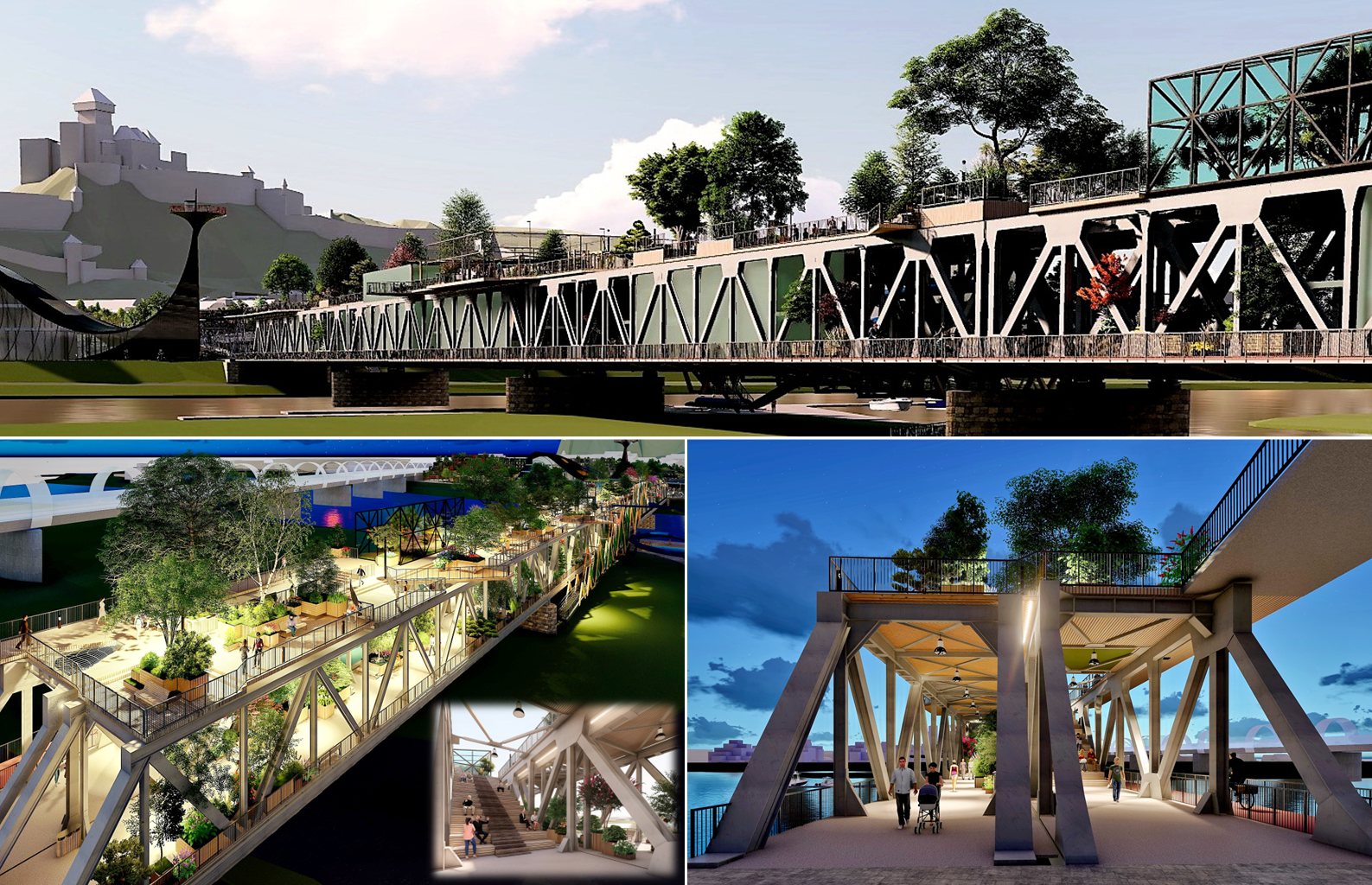 Fiesta most - autori: De Bondt - Ing. arch. Michal Jánsky, MsÚ Tn - Ing. arch. Dušan Šimun