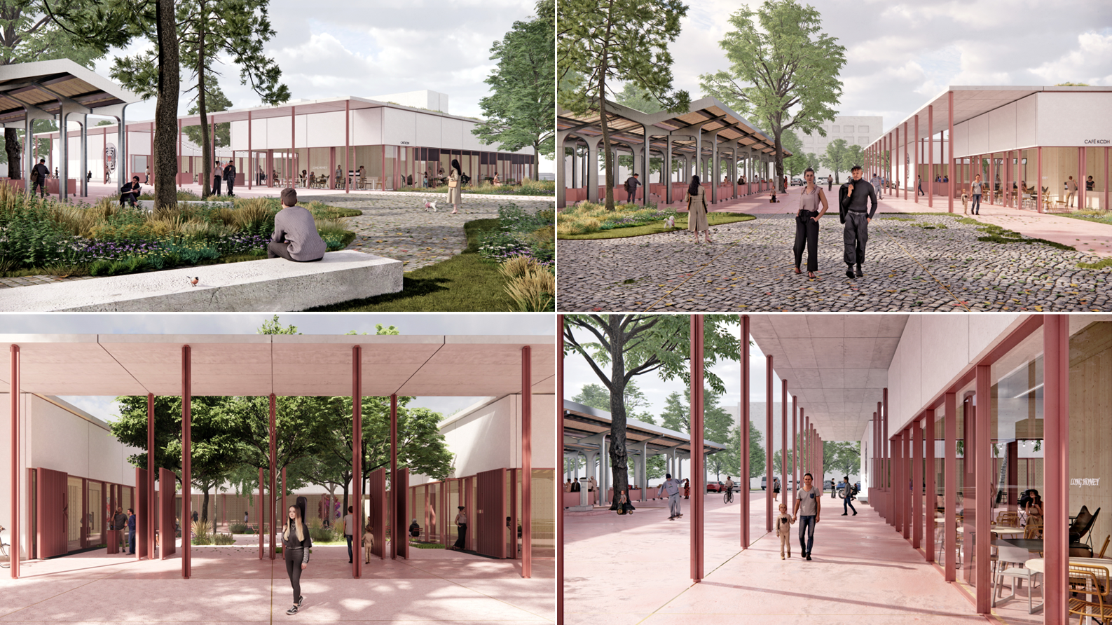 KKC Dlhé Hony - autori: Index - Ing. arch. Michal Oborný,  Ing. arch. Vladimír Vršanský, Ing. arch. Michal Vršanský, Ing. arch. Andrej Drgala, Ing. arch. Michaela Steiner Sýkorová, 1. miesto v súťaži