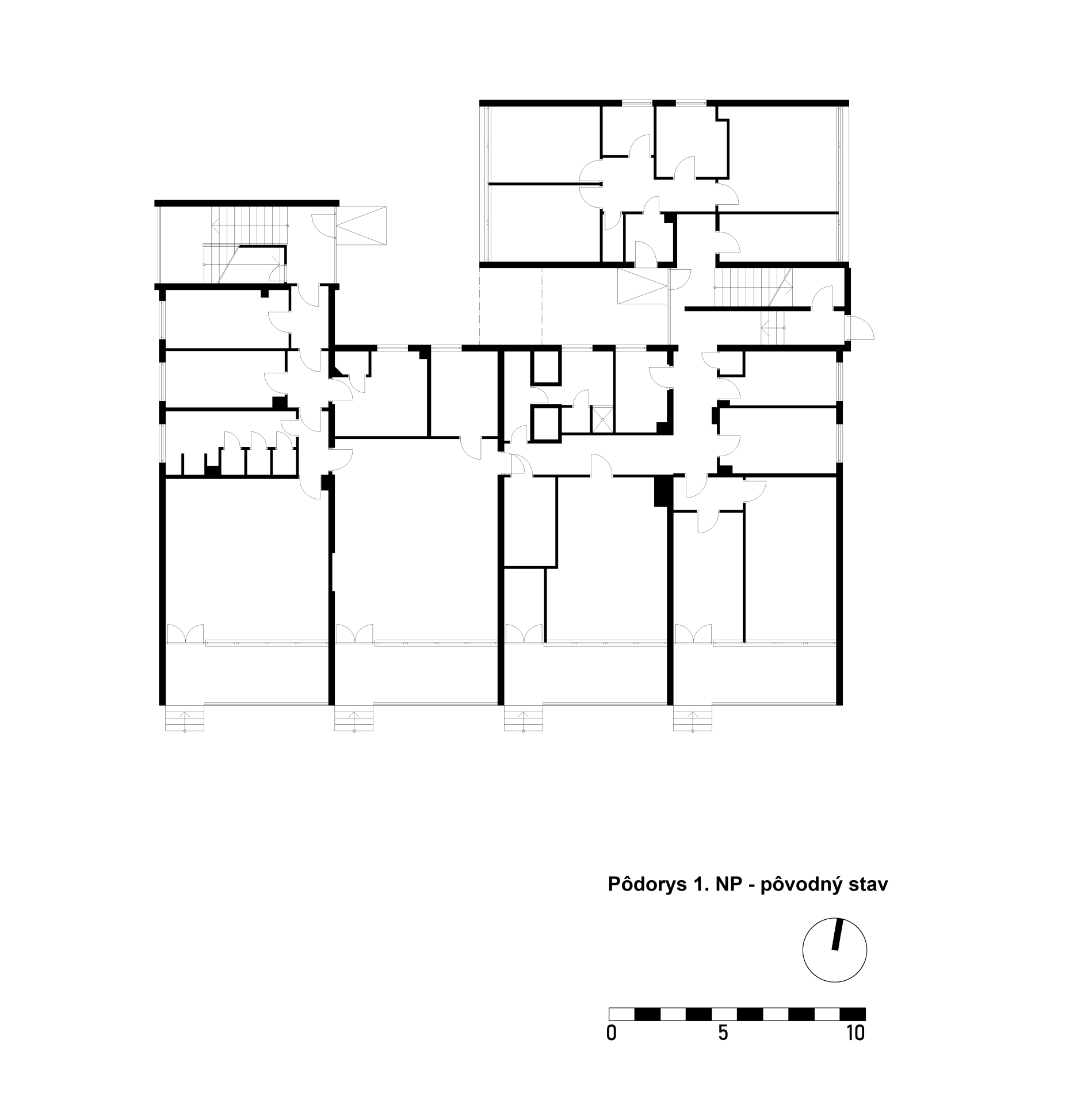 Pôdorys 1. NP - východiskový stav