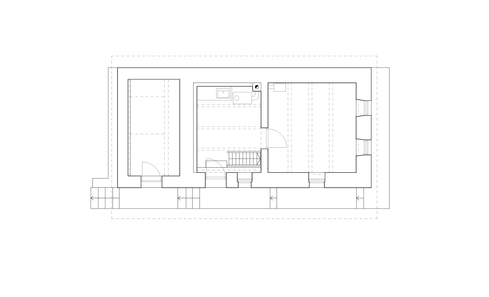 Pôdorys 1. NP - pôvodný stav
