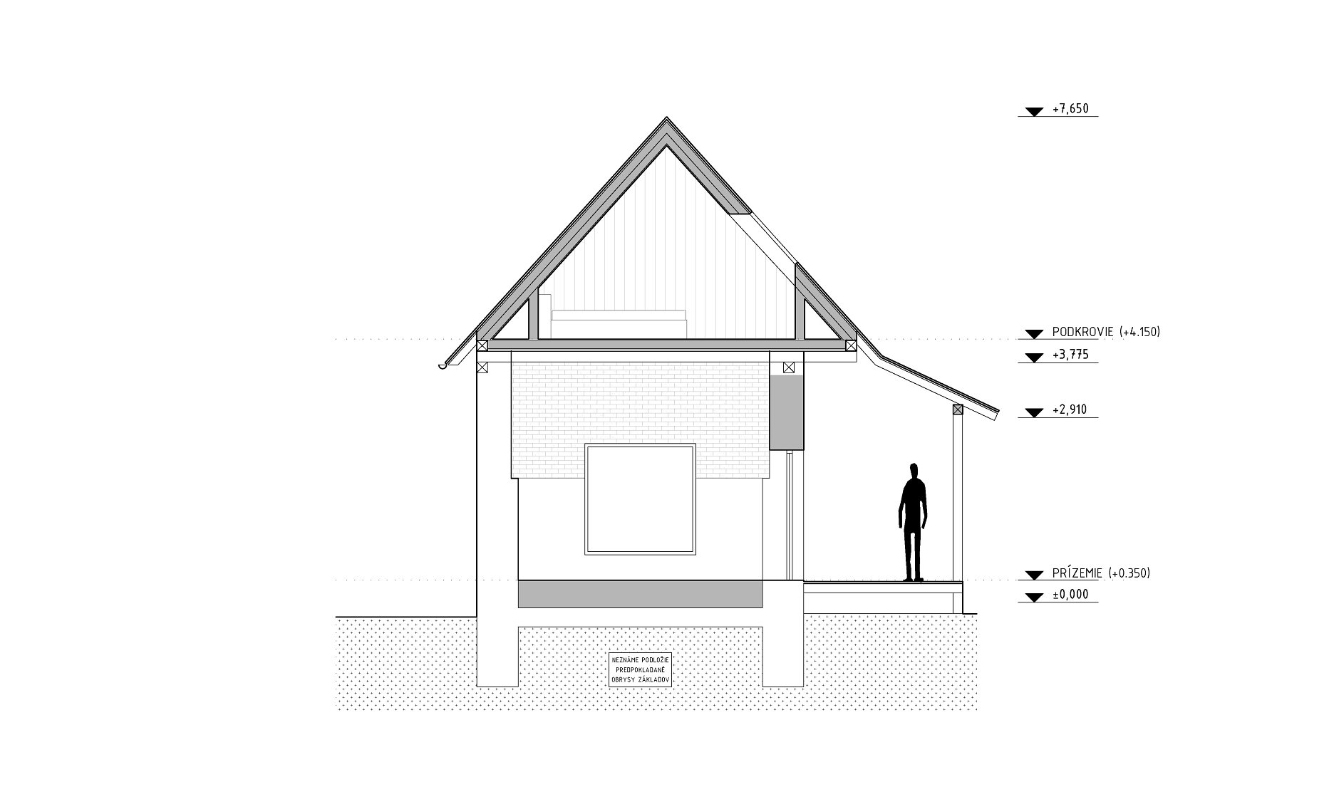 Priečny rez - návrh