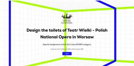 Design the toilets of Teatr Wielki - Polish National Opera in Warsaw