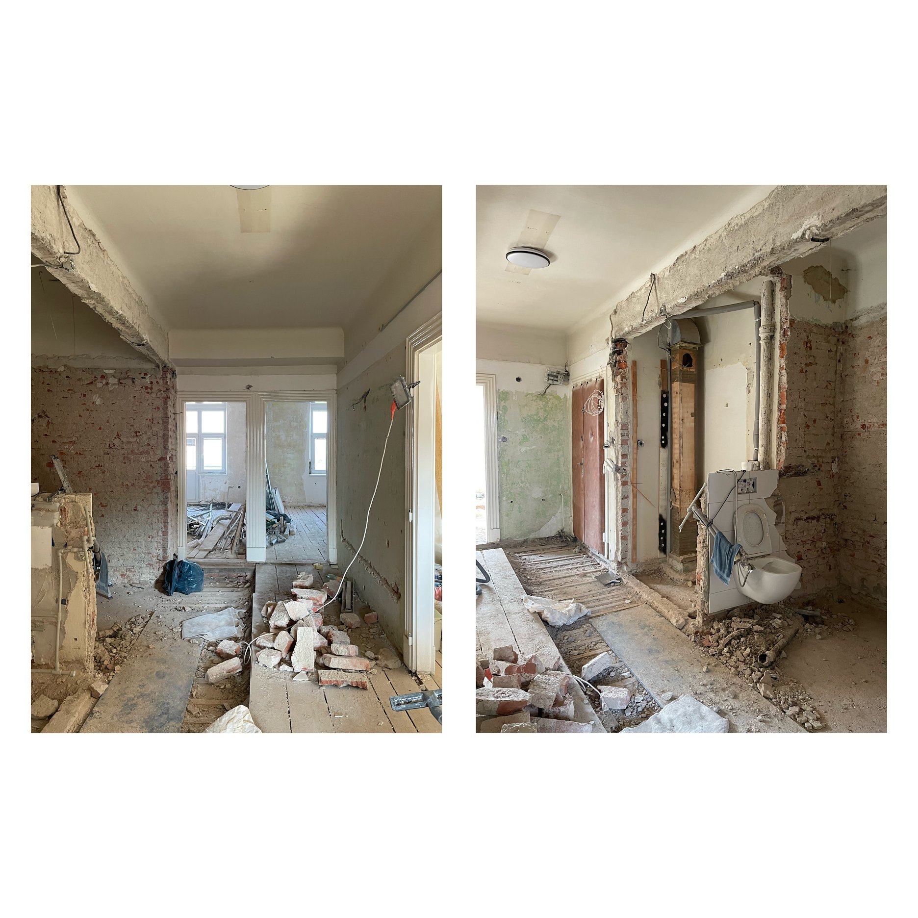 Fotografie z procesu rekonštrukcie