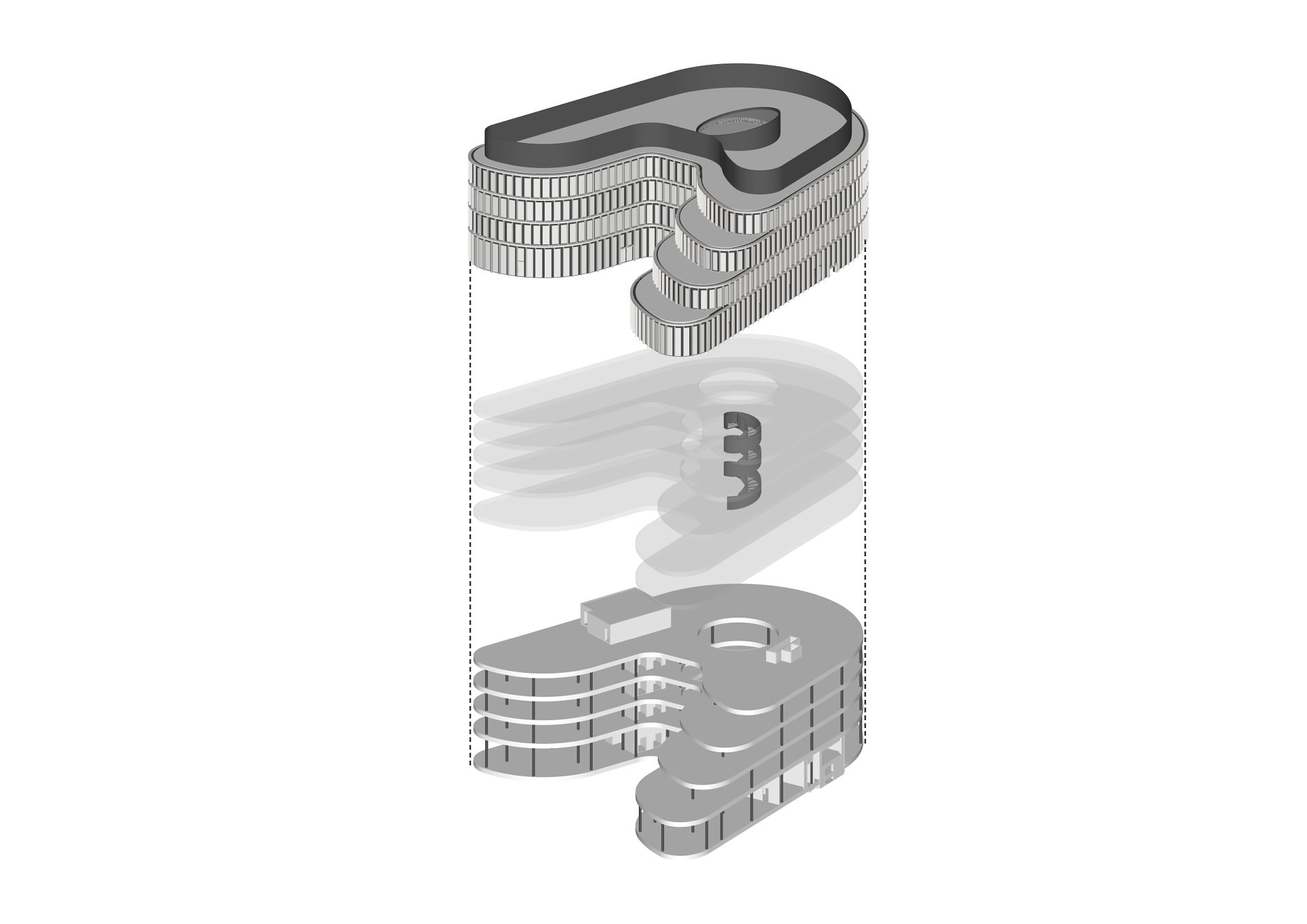 Axonometria - schéma priestorového usporiadania