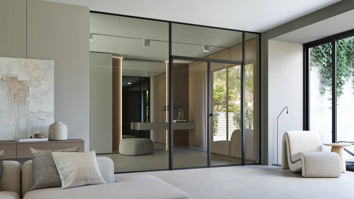 Otočné dvere IDEA v dvojkrídlovom variante v zárubni GARDE 