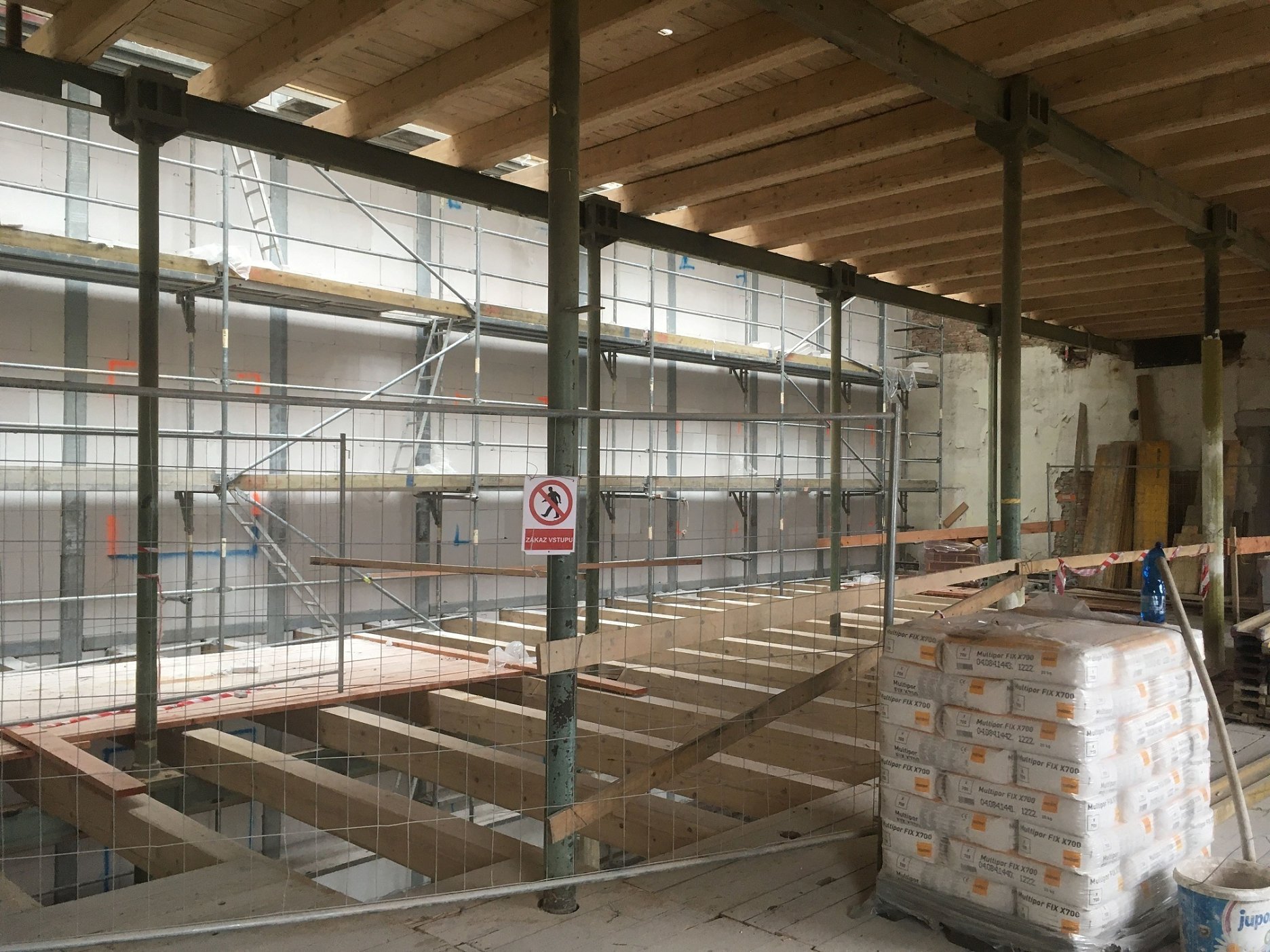 Interiér v priebehu rekonštrukcie