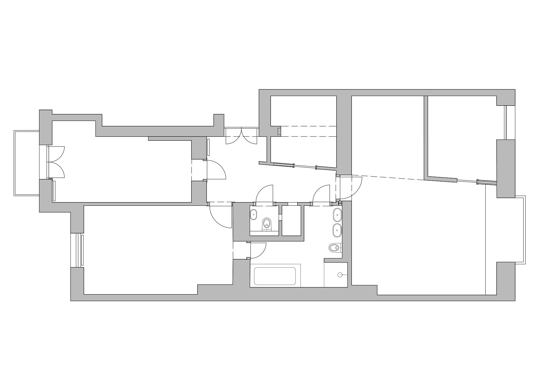 Pôdorys - pôvodný stav