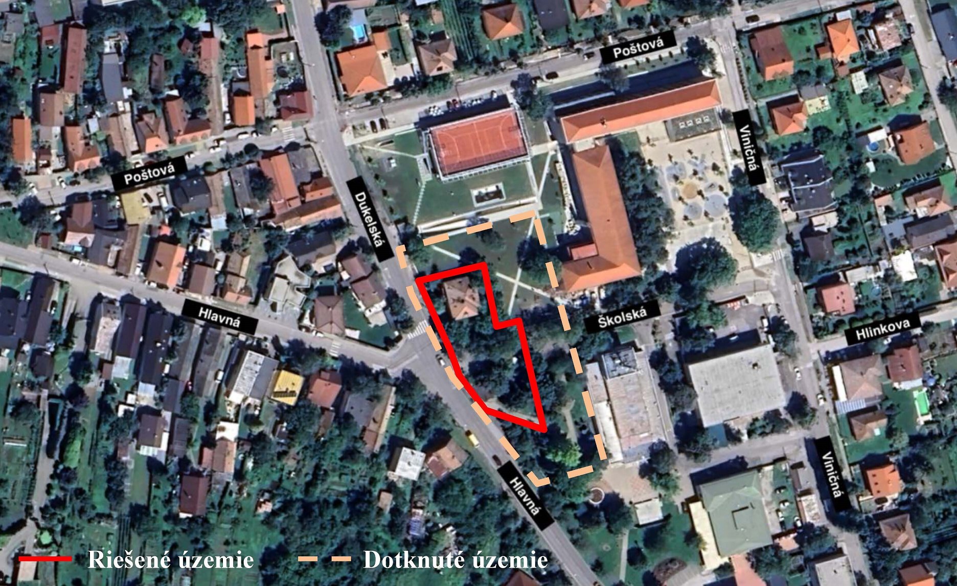 Riešené územie v kontexte okolitej výstavby