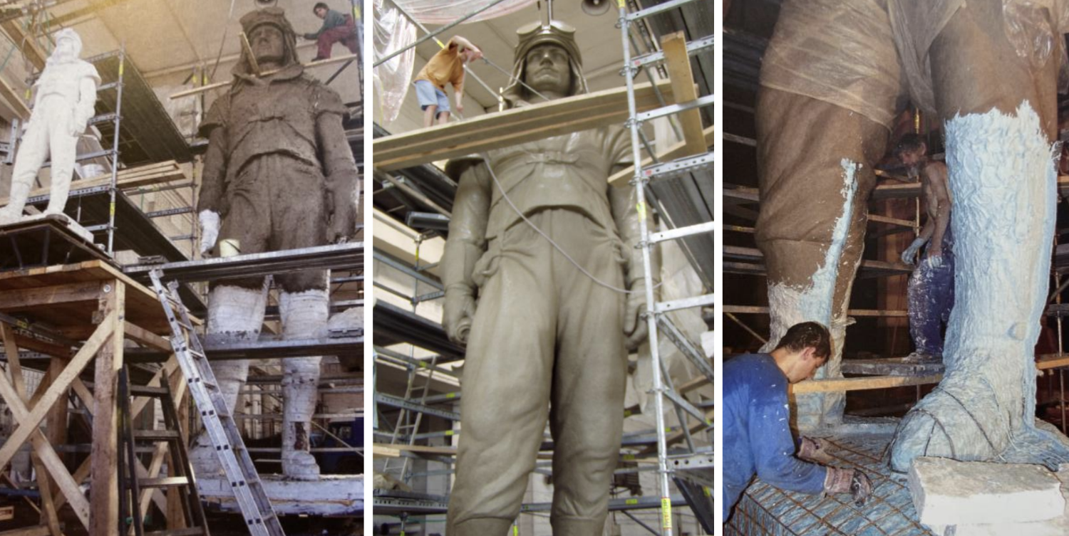 Vynášanie proporcií podľa tretinkového modelu, zhotovovanie sadrovej formy na odlievanie 