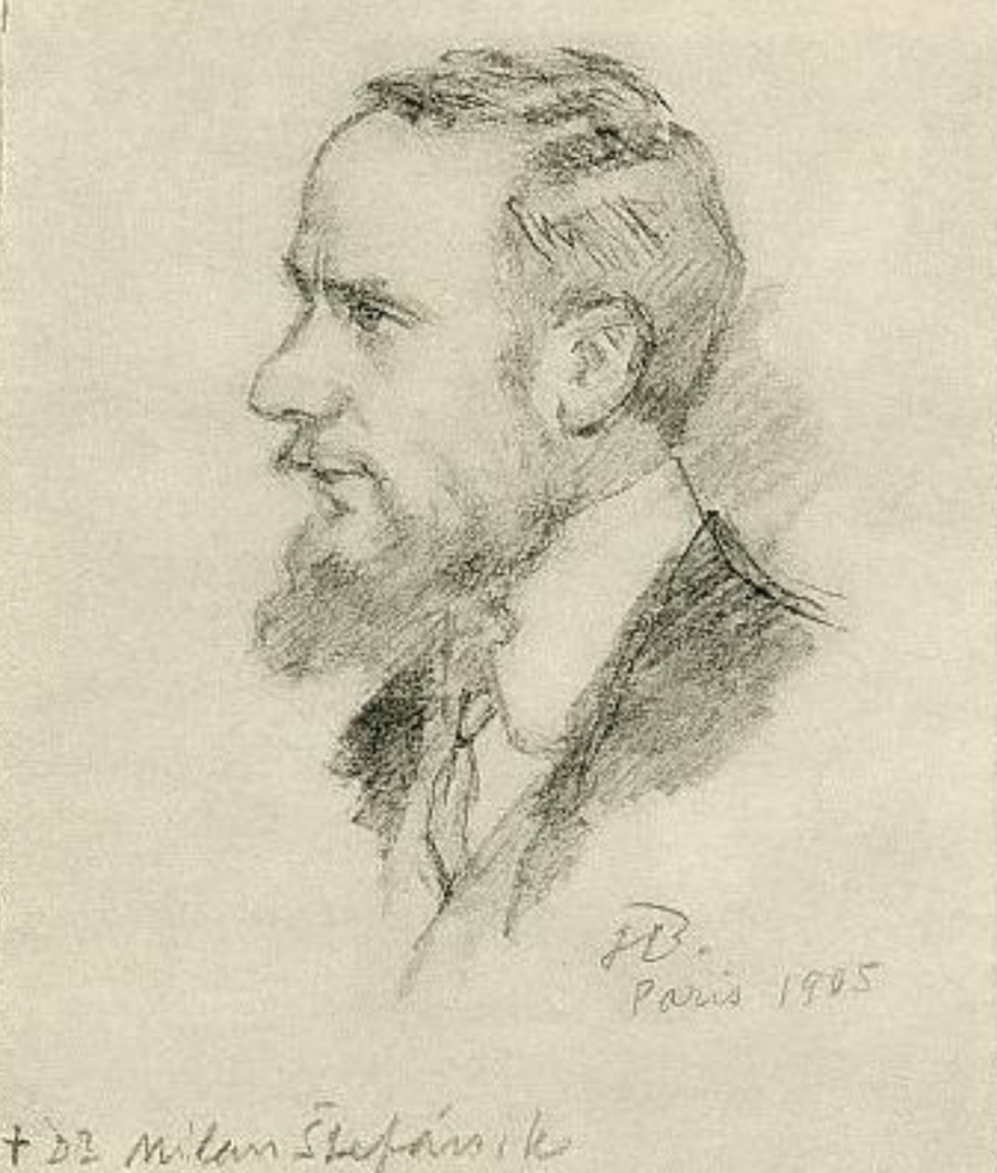Akademický maliar Hugo Boettinger – portrét „Dr. Milan Štefánik“, Paríž 1905 