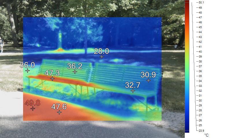 Meranie teploty povrchov termokamerou