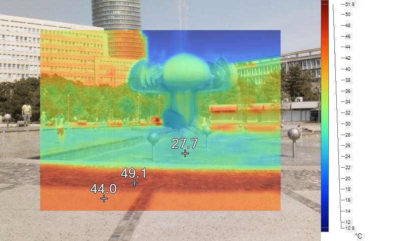 Meranie teploty povrchov termokamerou