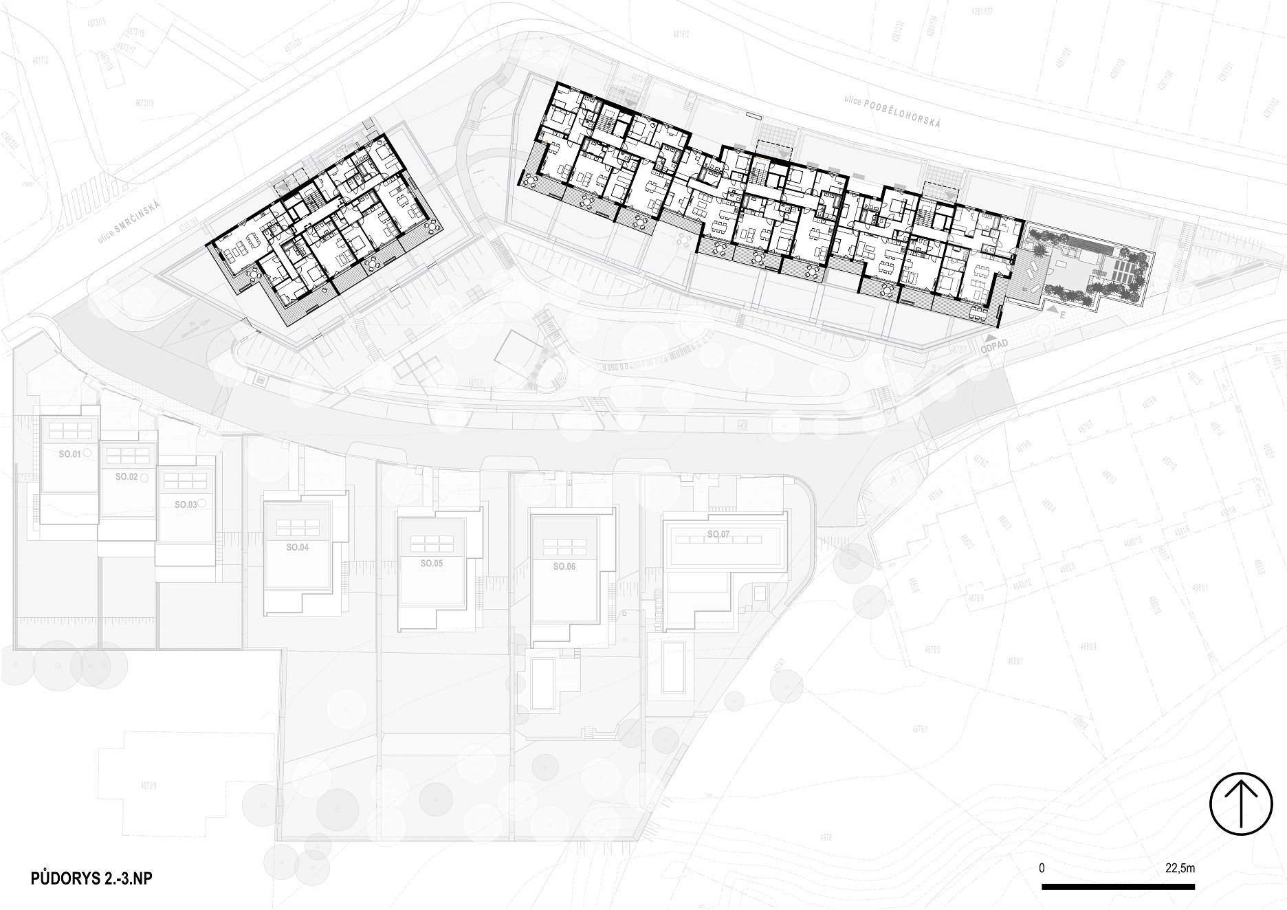 Pôdorys 2. NP - 3. NP