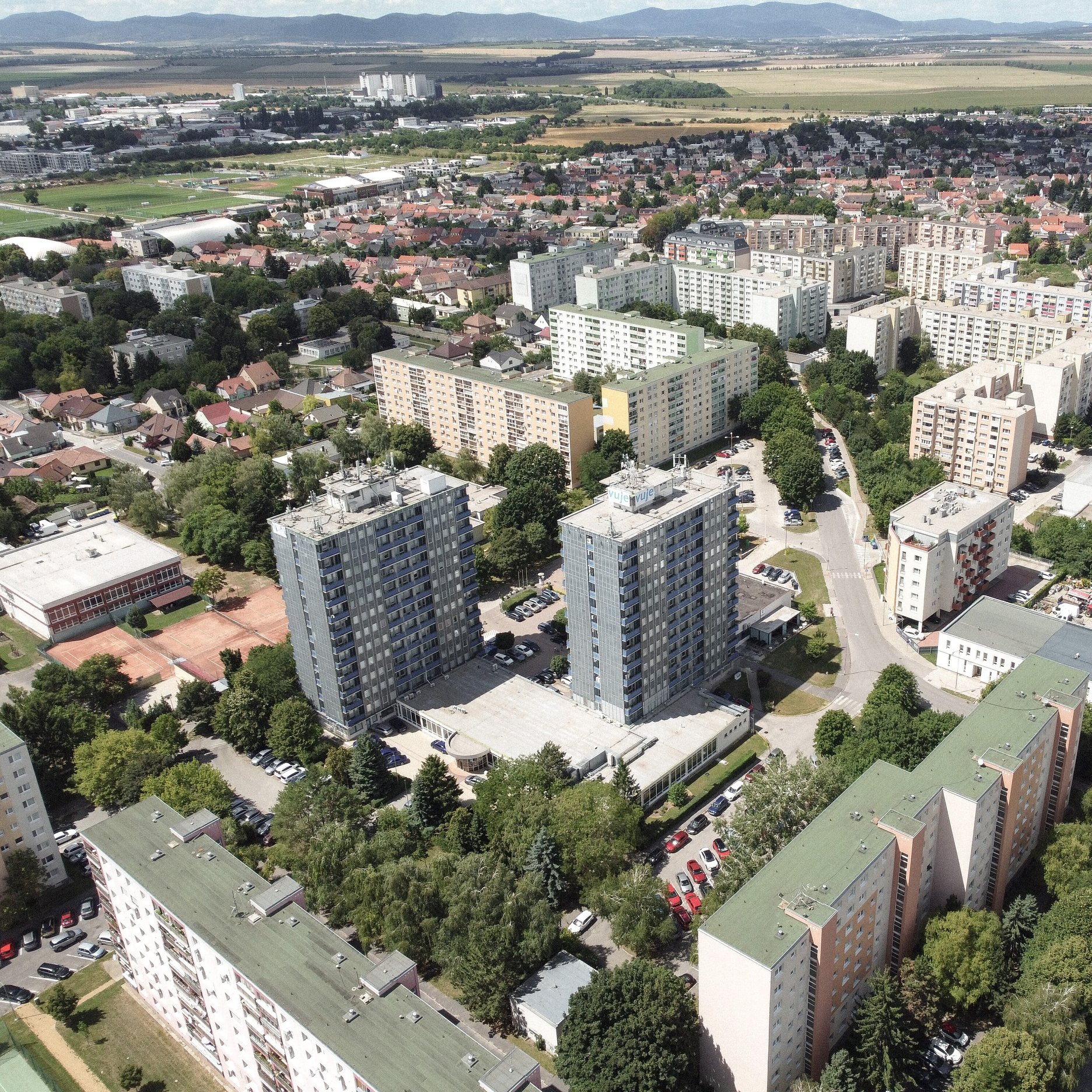 Pohľad na riešené územie z dronu 
