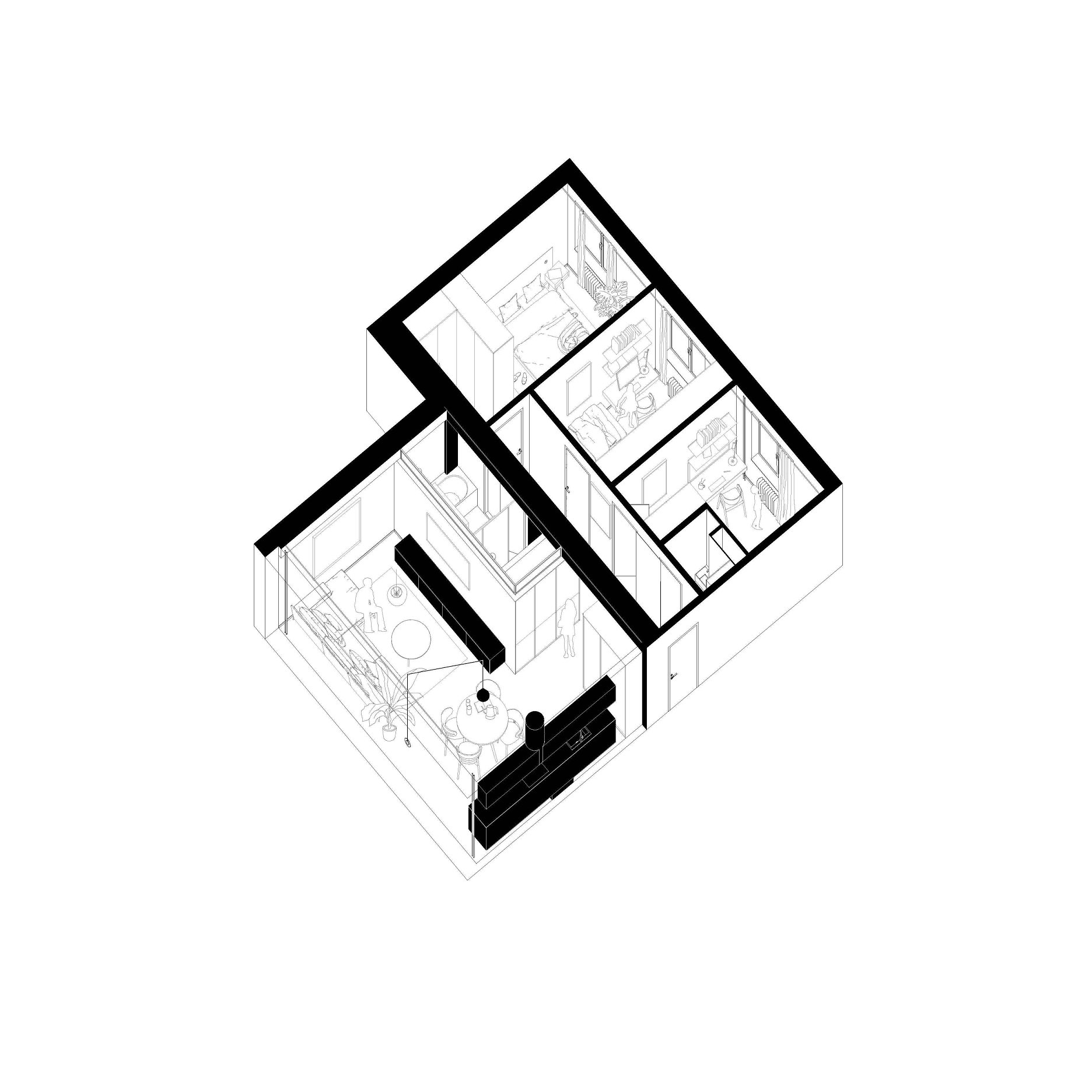 Axonometria - navrhovaný stav